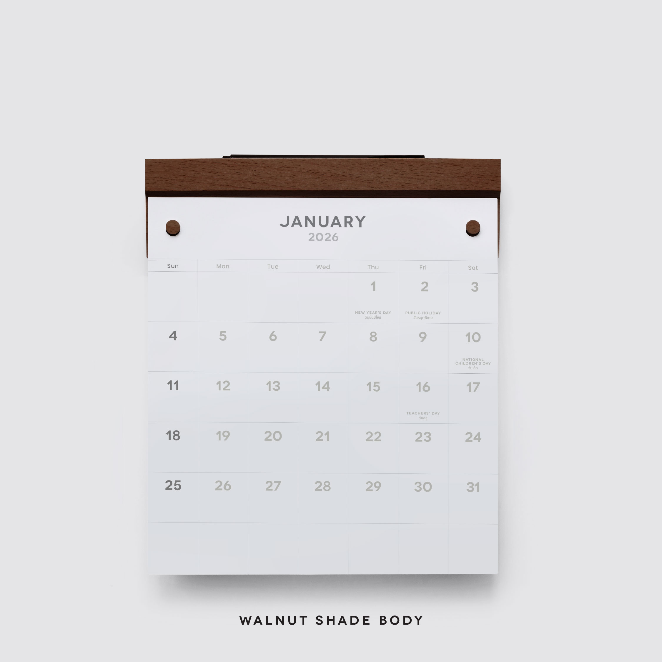 CARLY l Walnut Shade l wall calendar