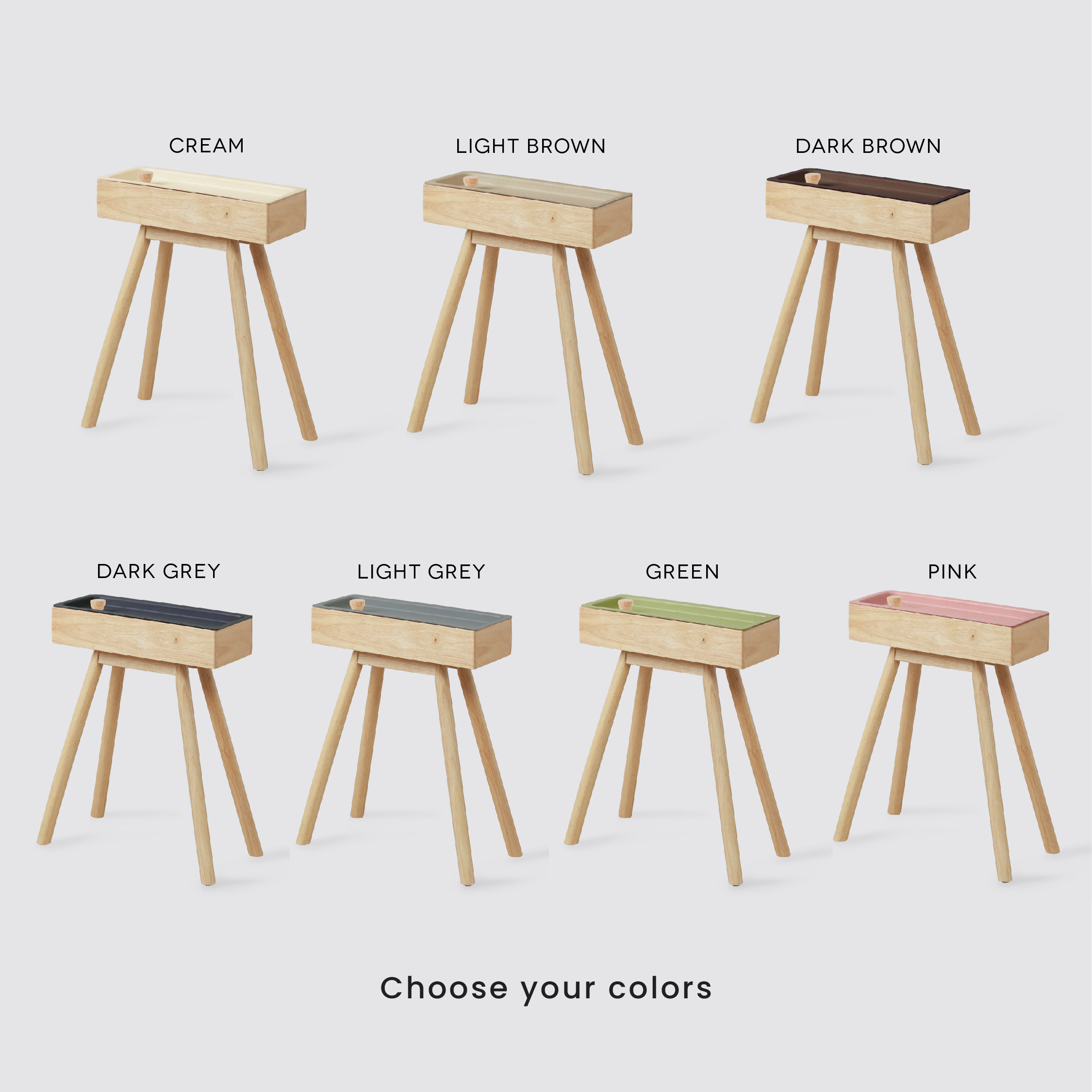 PXMD : LAYER Side Table Natural-Dark Grey