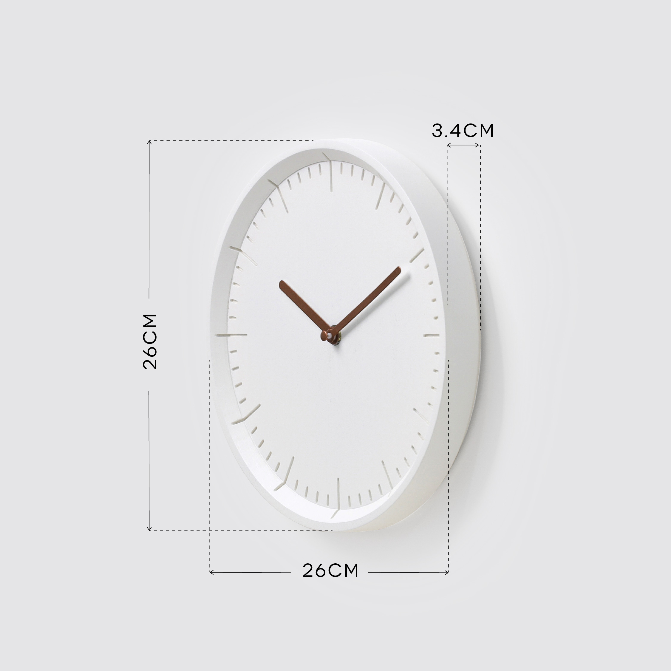 METER Natural B. | Black H. wall clock