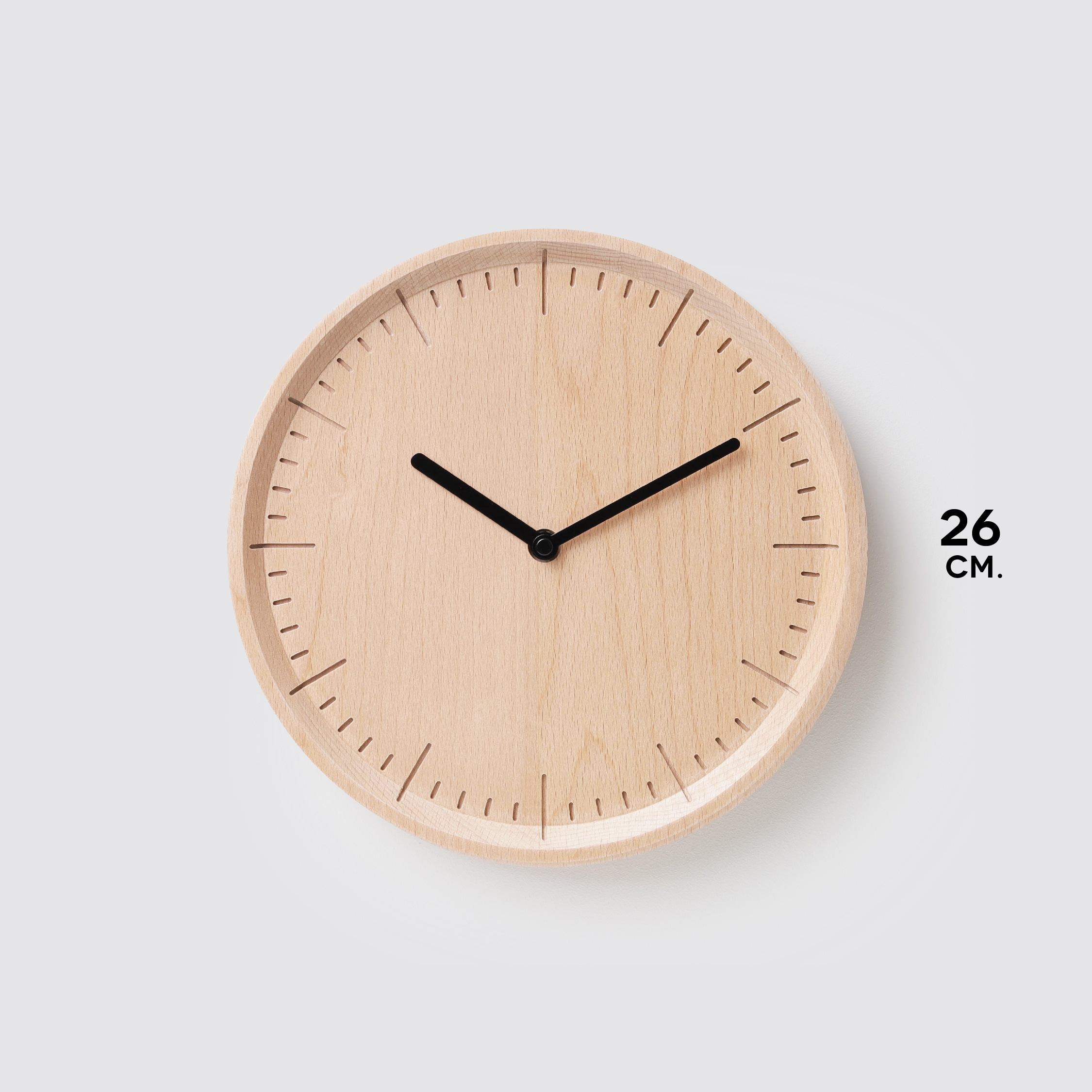 METER Natural B. | Black H. wall clock