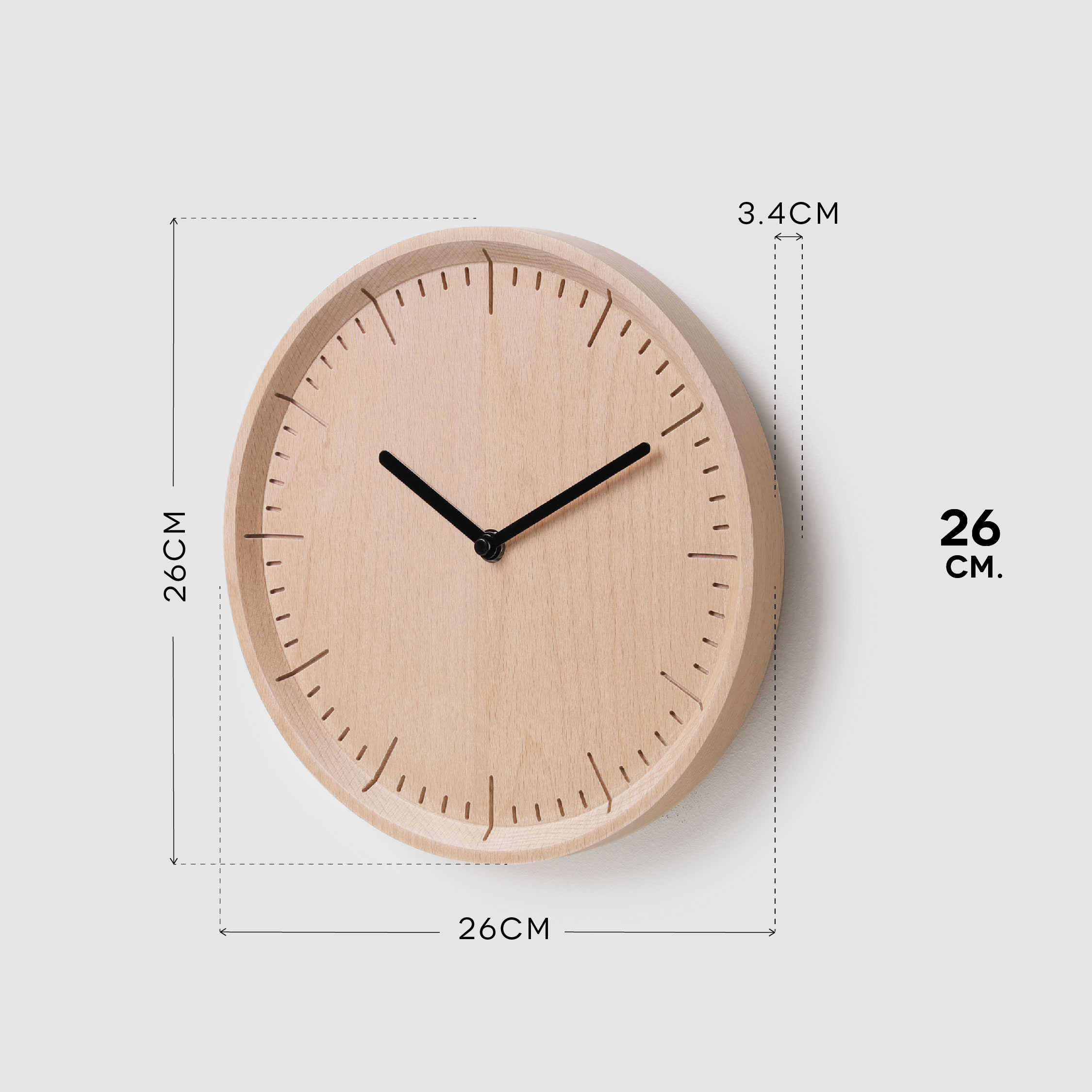 METER 26 wall clock