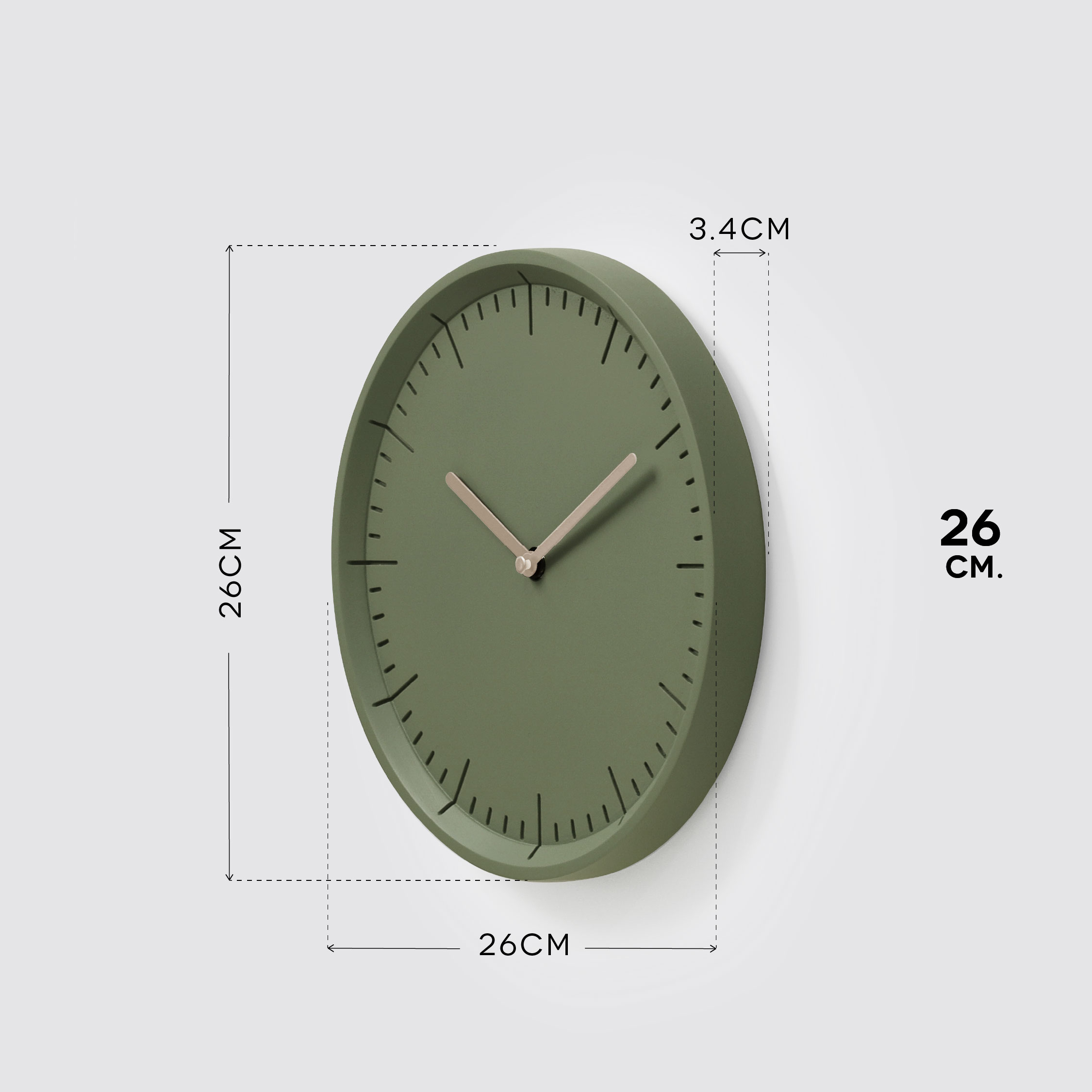METER 26 wall clock