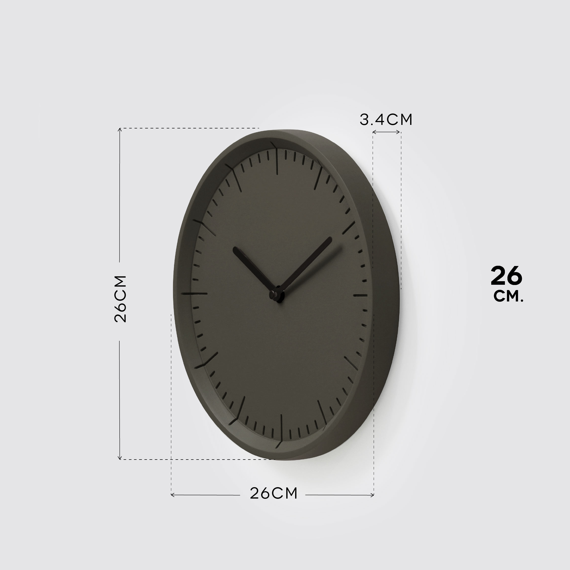 METER 26 wall clock