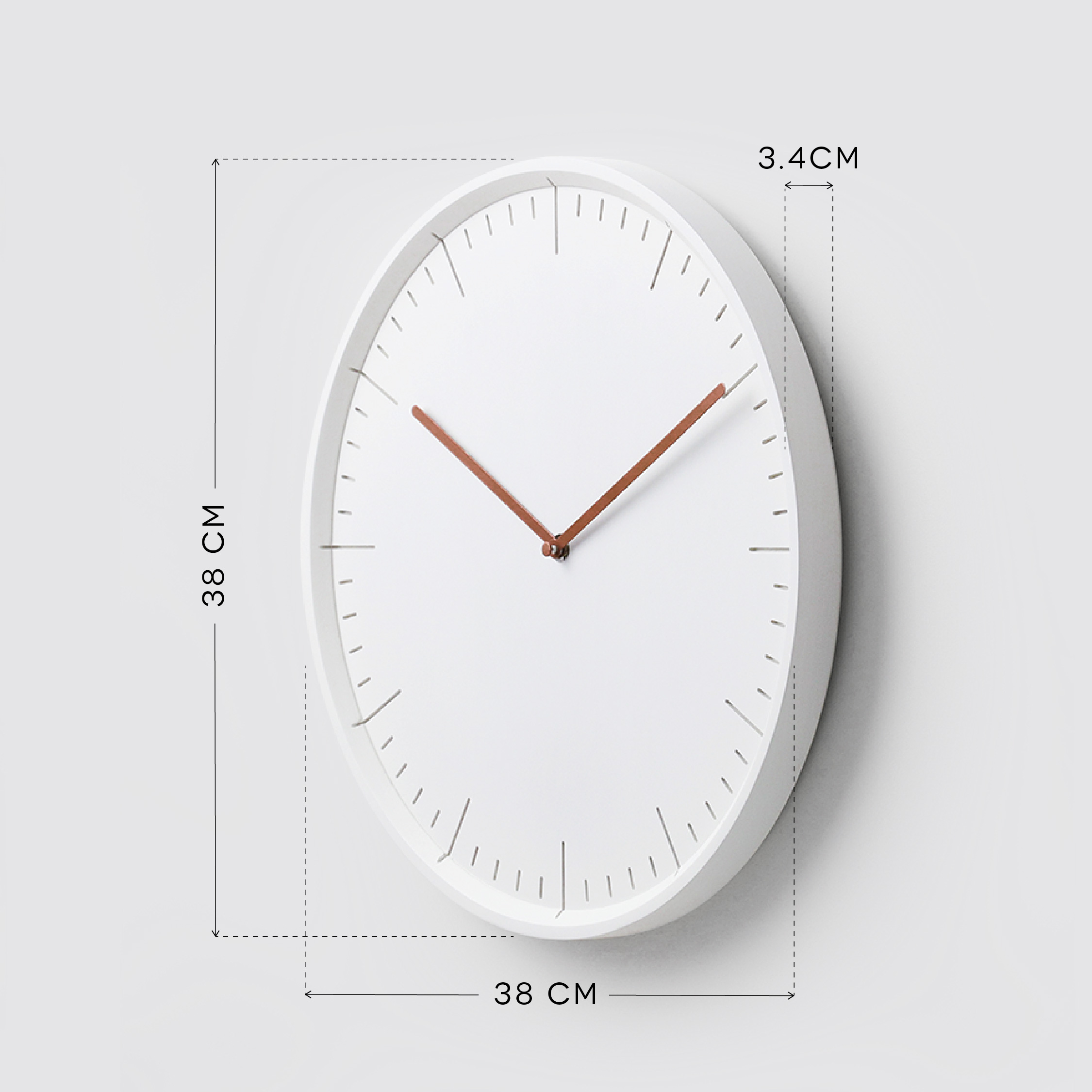 METER 38 Natural B. | Black H. wall clock