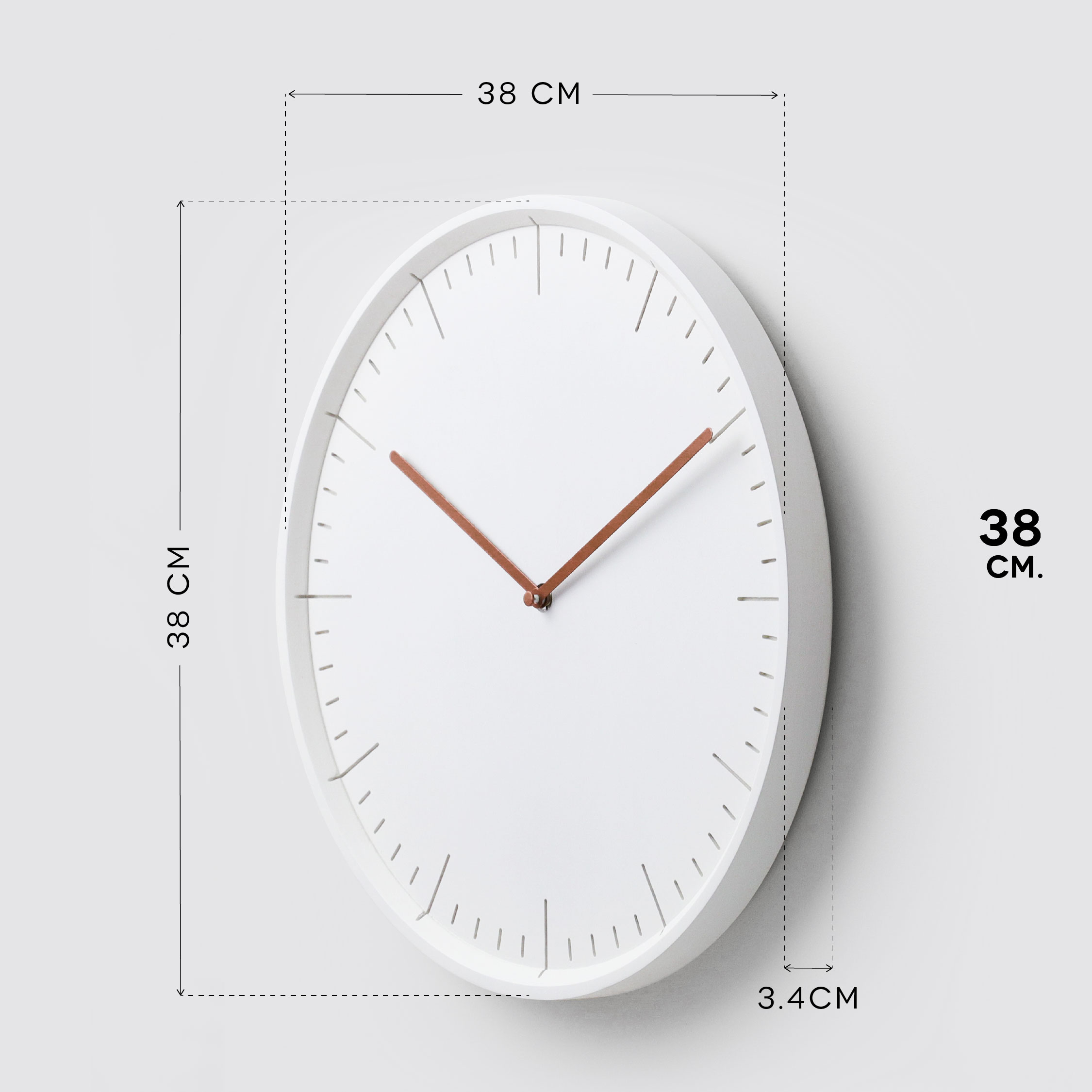 FF METER 38 Forest Roast Green - Beige Hands wall clock_UO8IWEAPEK