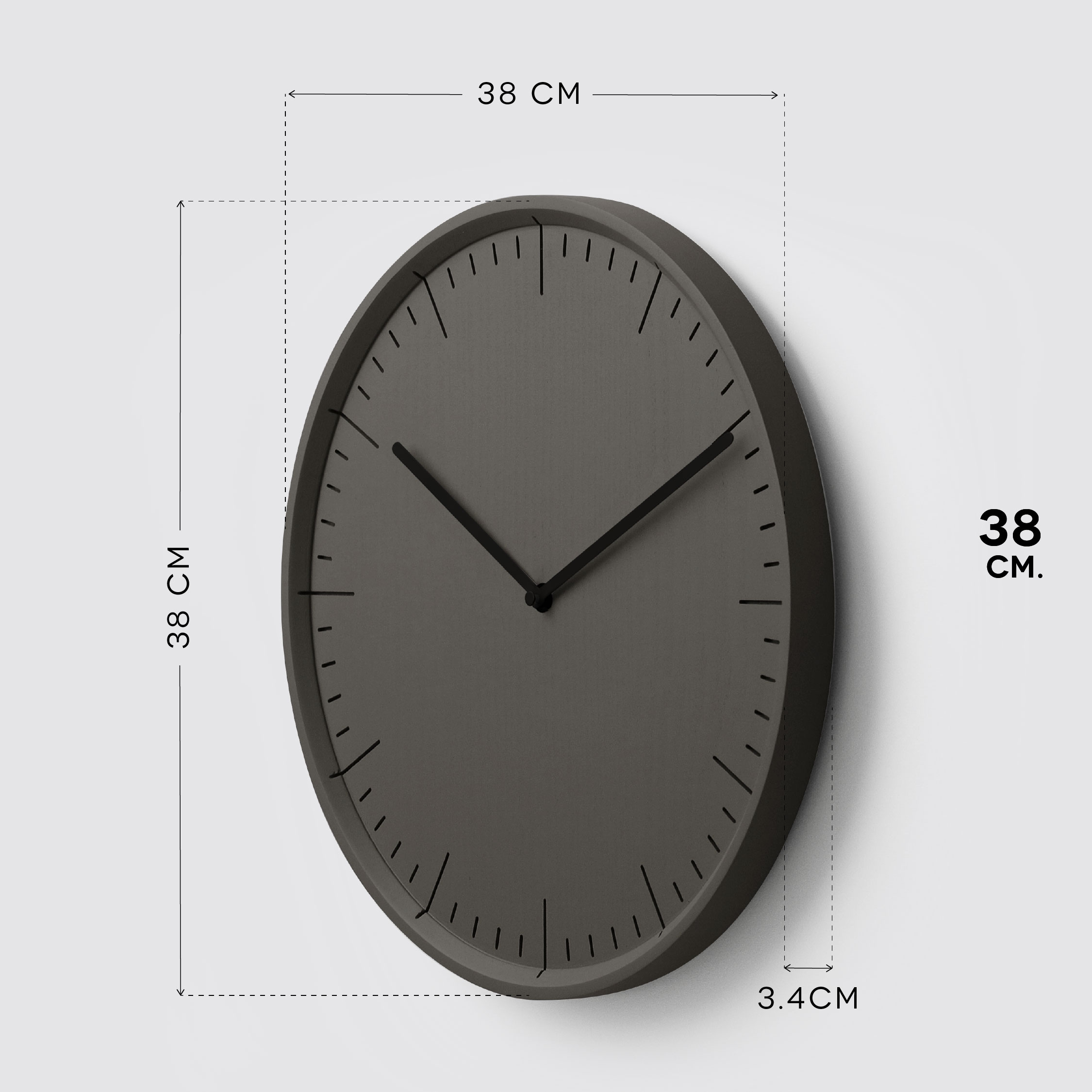 METER 38 wall clock