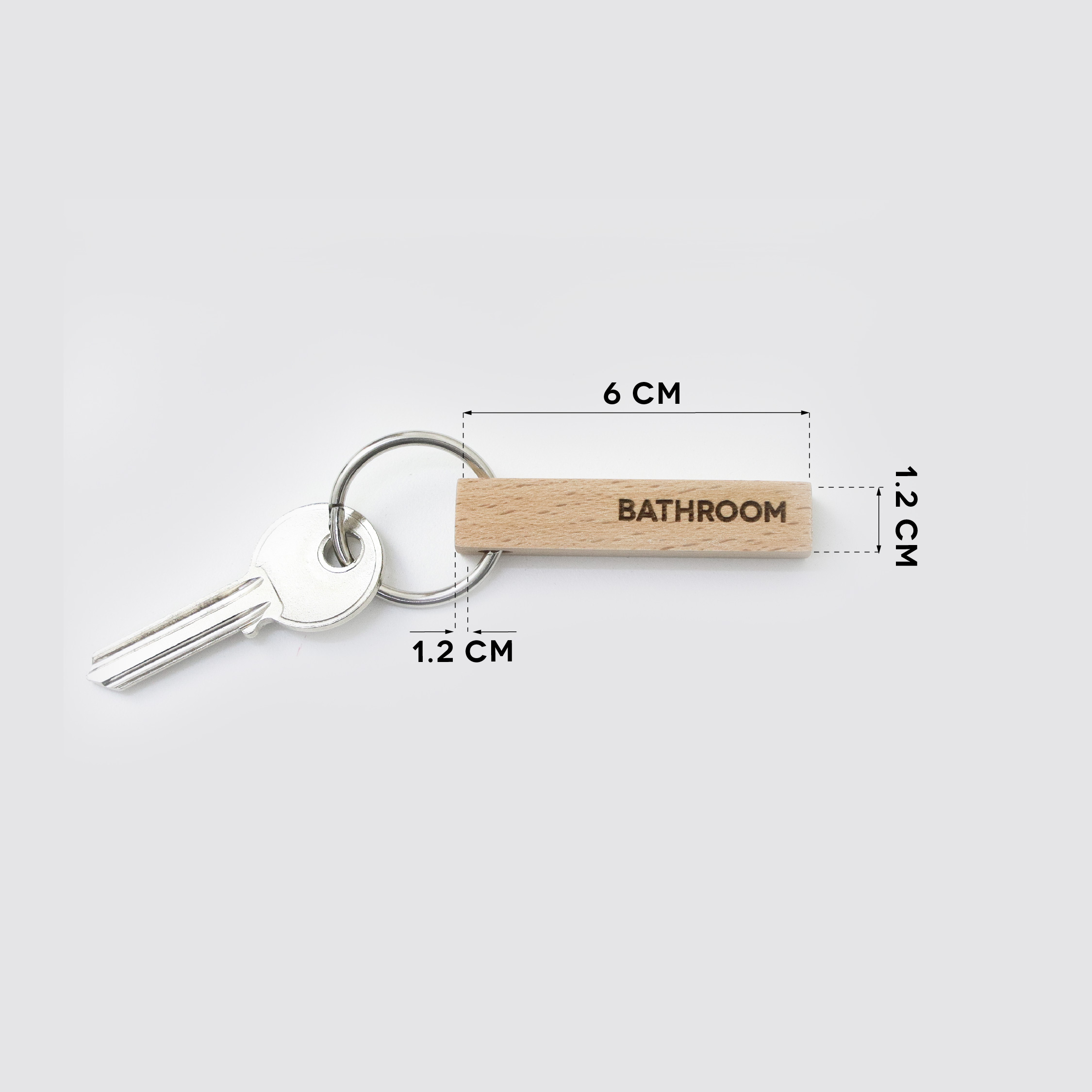 STICC: BATH ROOM wooden keyring