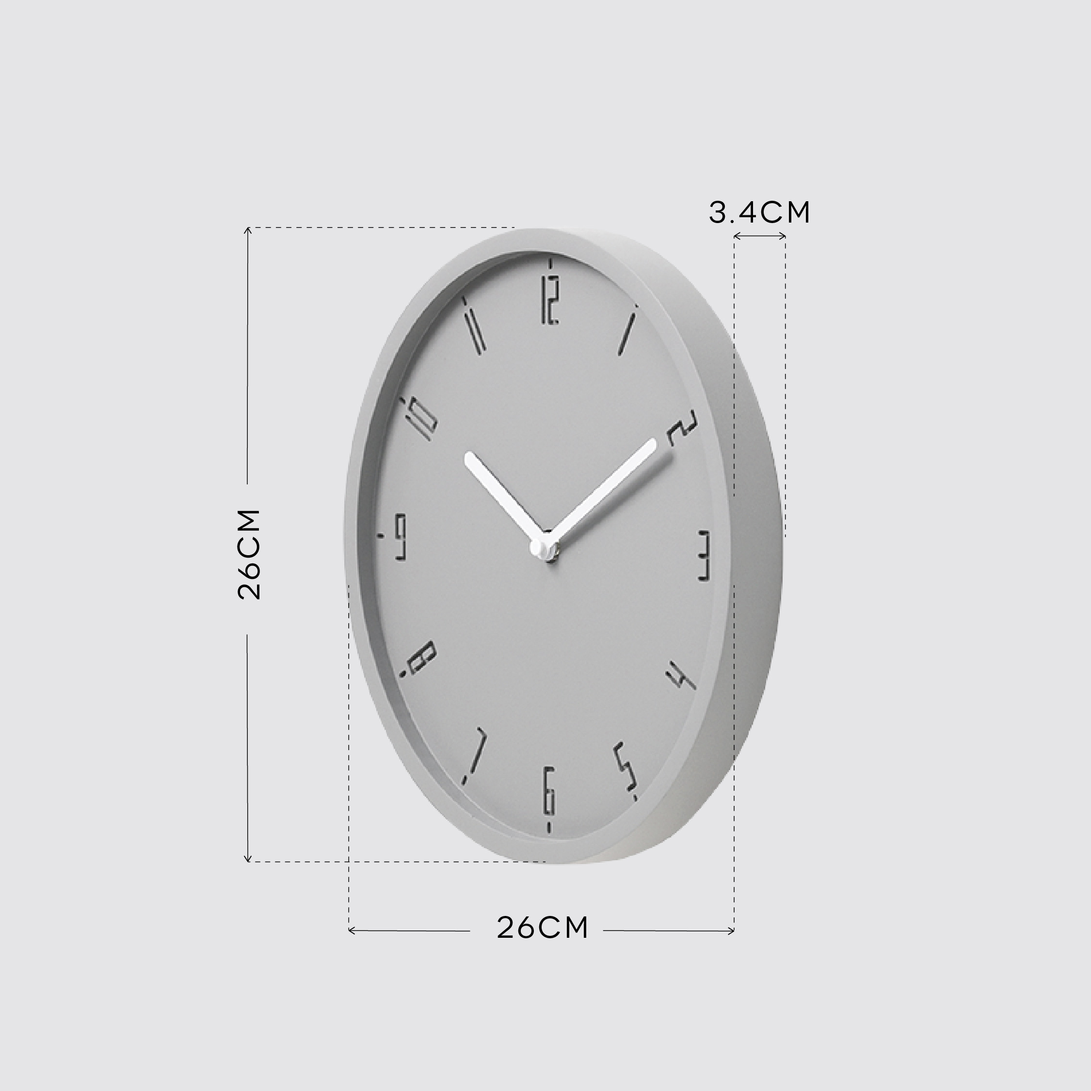 TIMY-C : Natural B. | Black H. wall clock