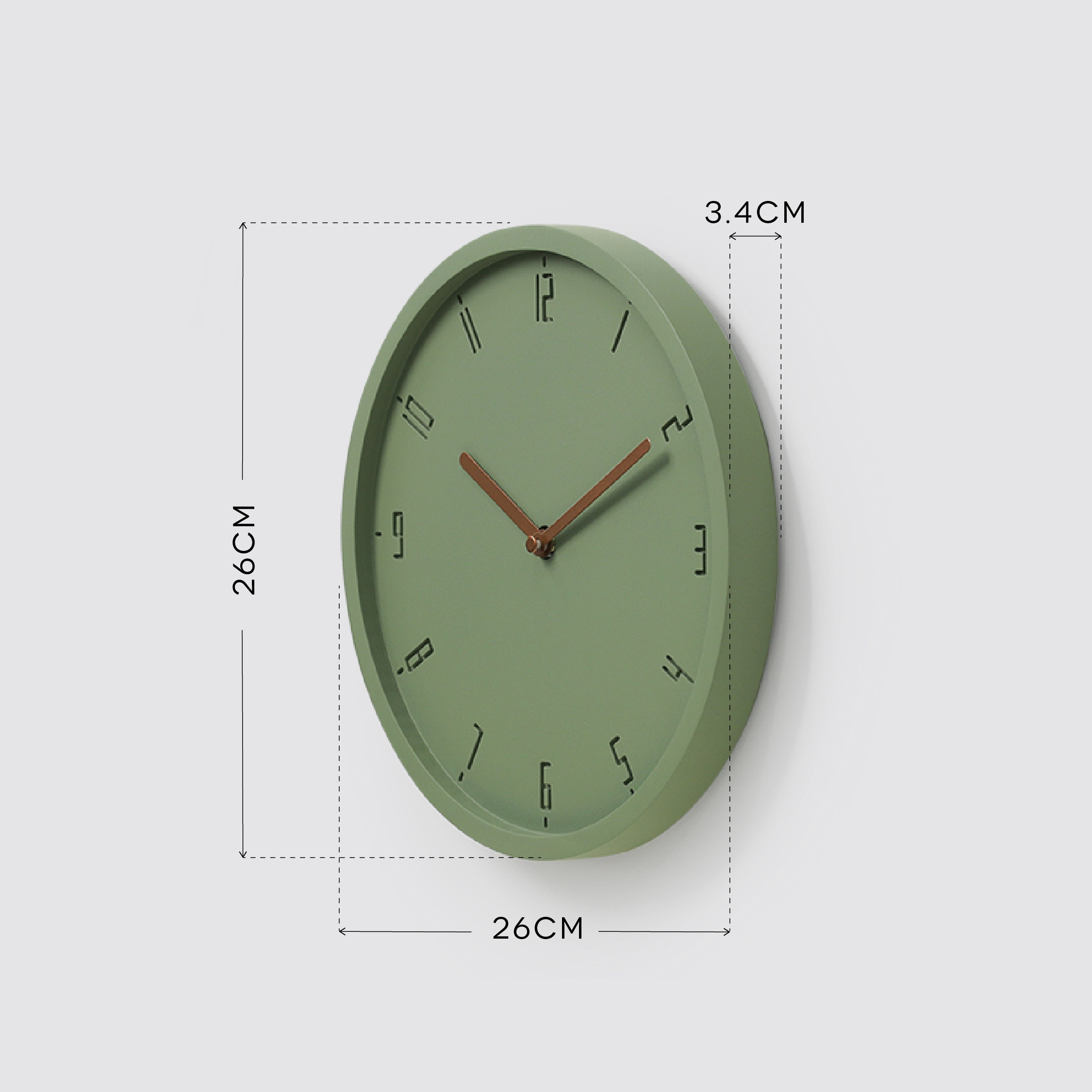 TIMY-C : Natural B. | Black H. wall clock