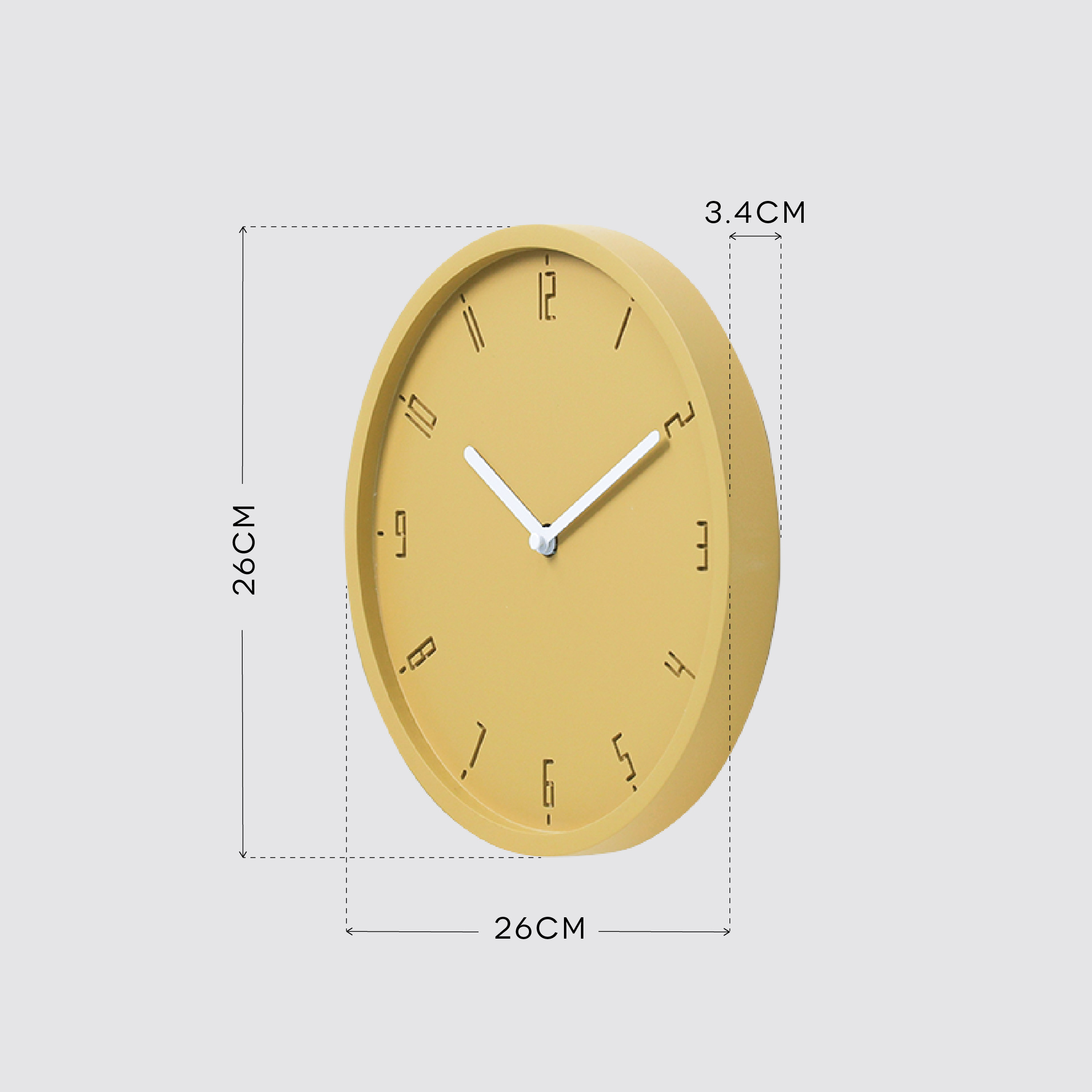 TIMY-C : Natural B. | Black H. wall clock
