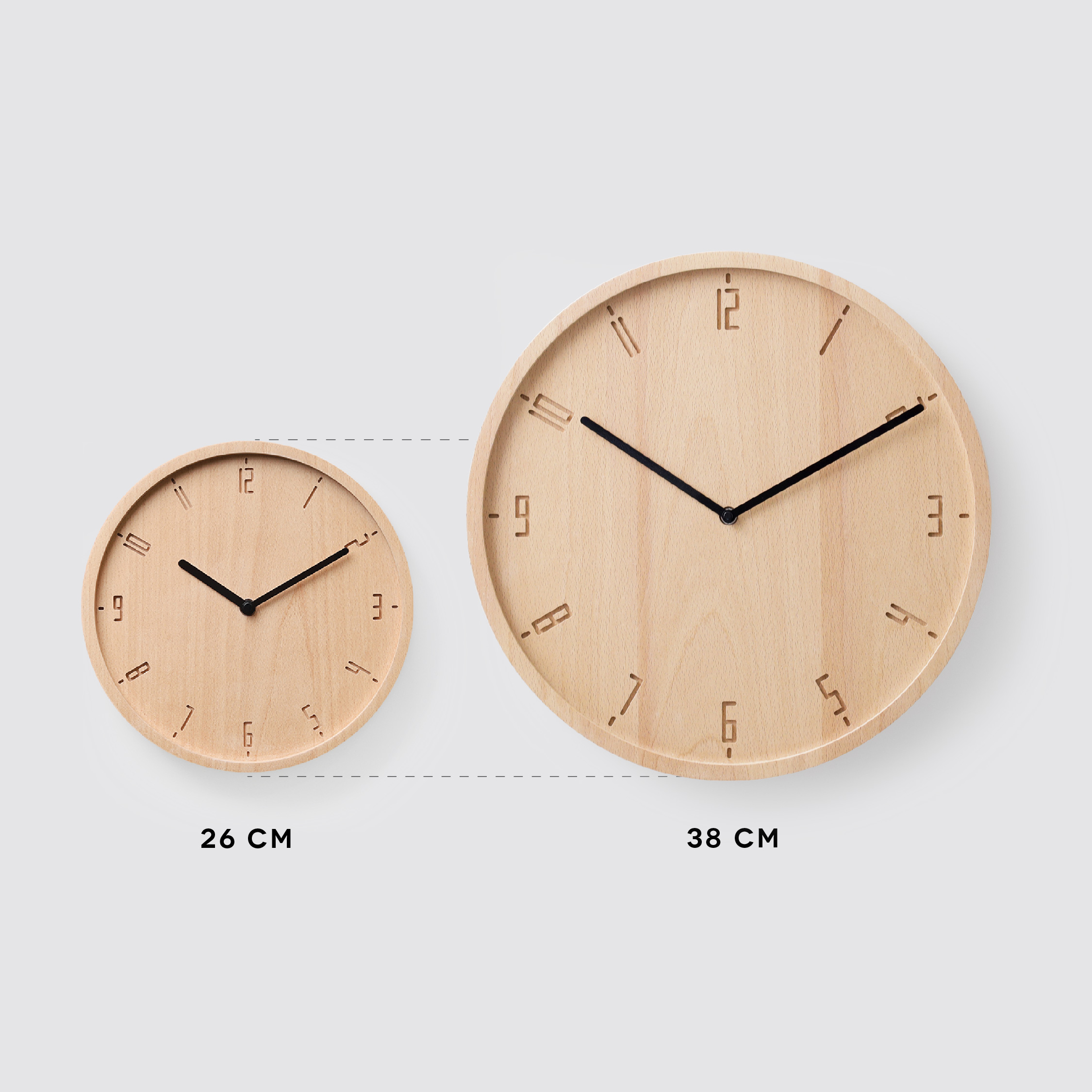 TIMY-C : Natural B. | Black H. wall clock