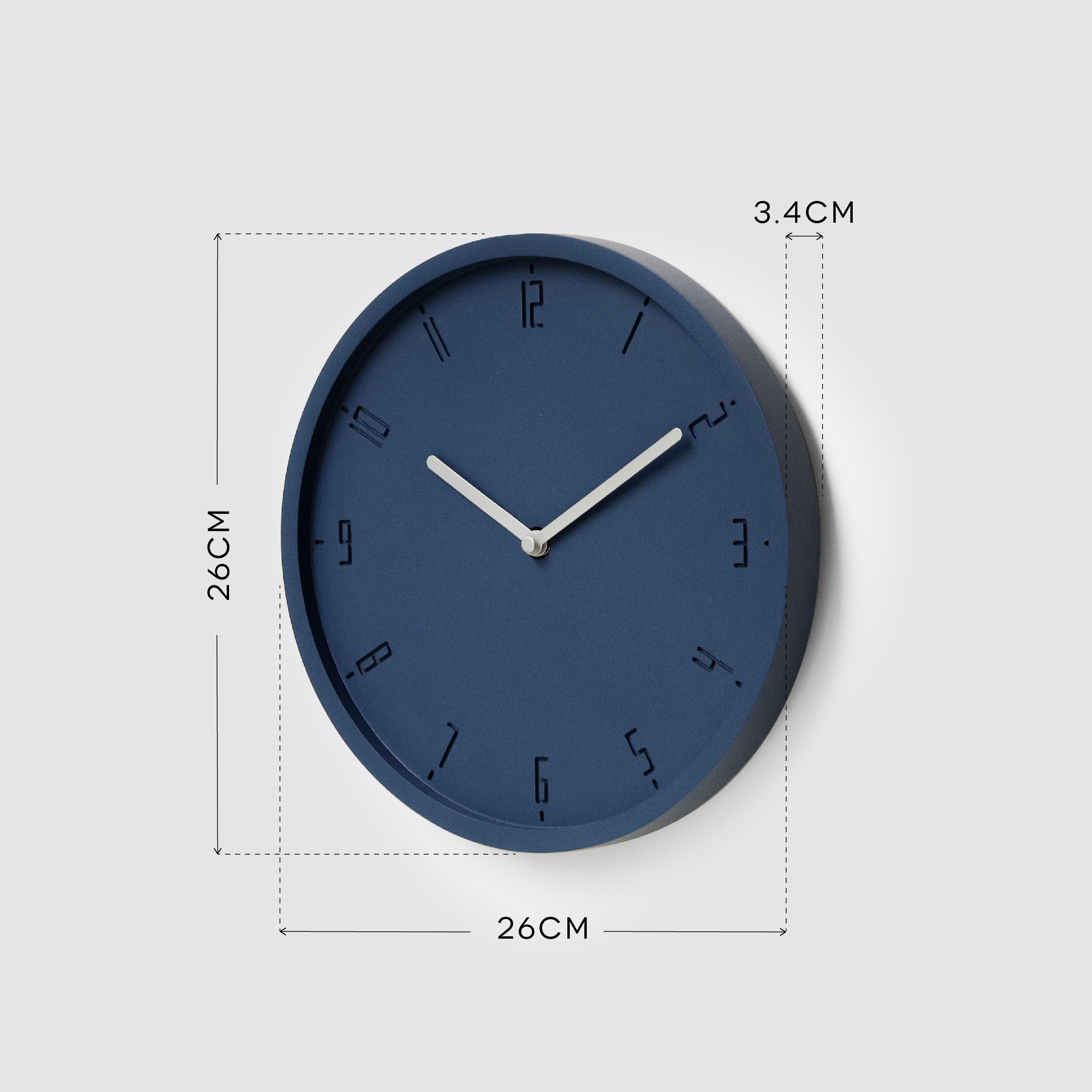 TIMY-C : Natural B. | Black H. wall clock