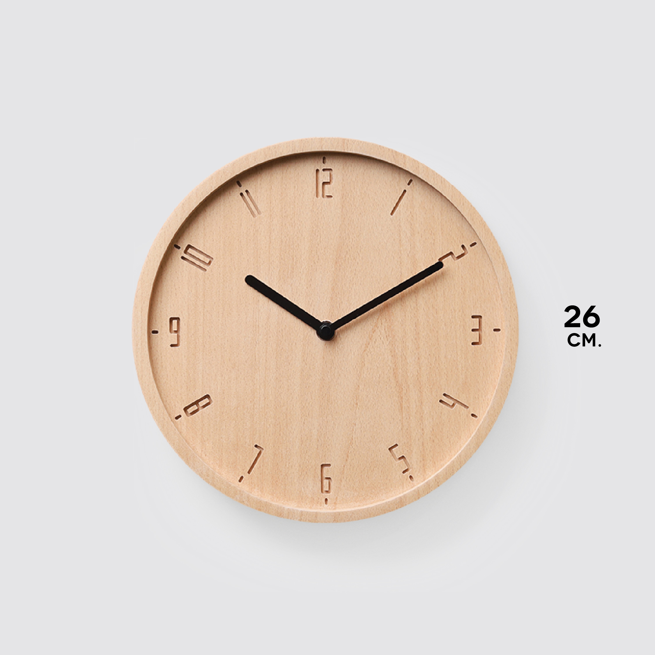 TIMY-C : Natural B. | Black H. wall clock