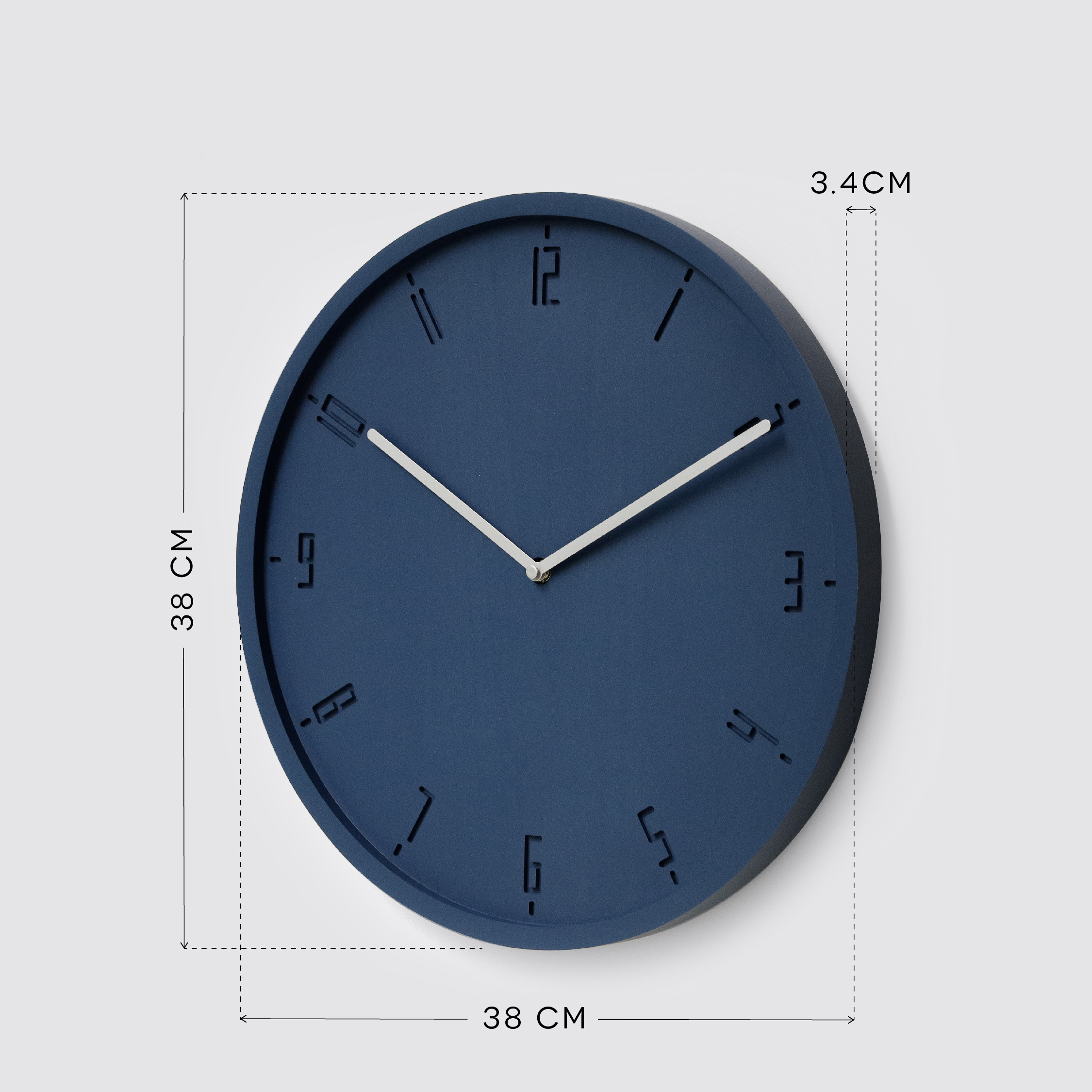 TIMY-C 38 Natural B. | Black H. wall clock