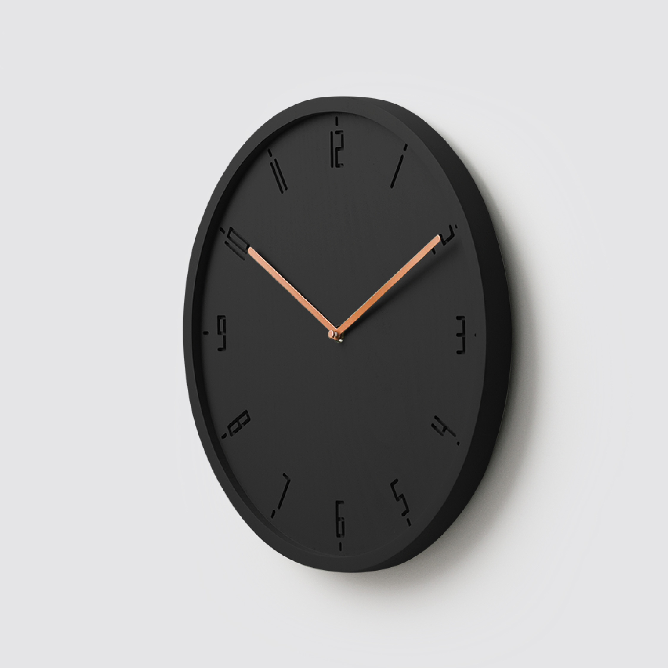 TIMY-C 38 Natural B. | Black H. wall clock