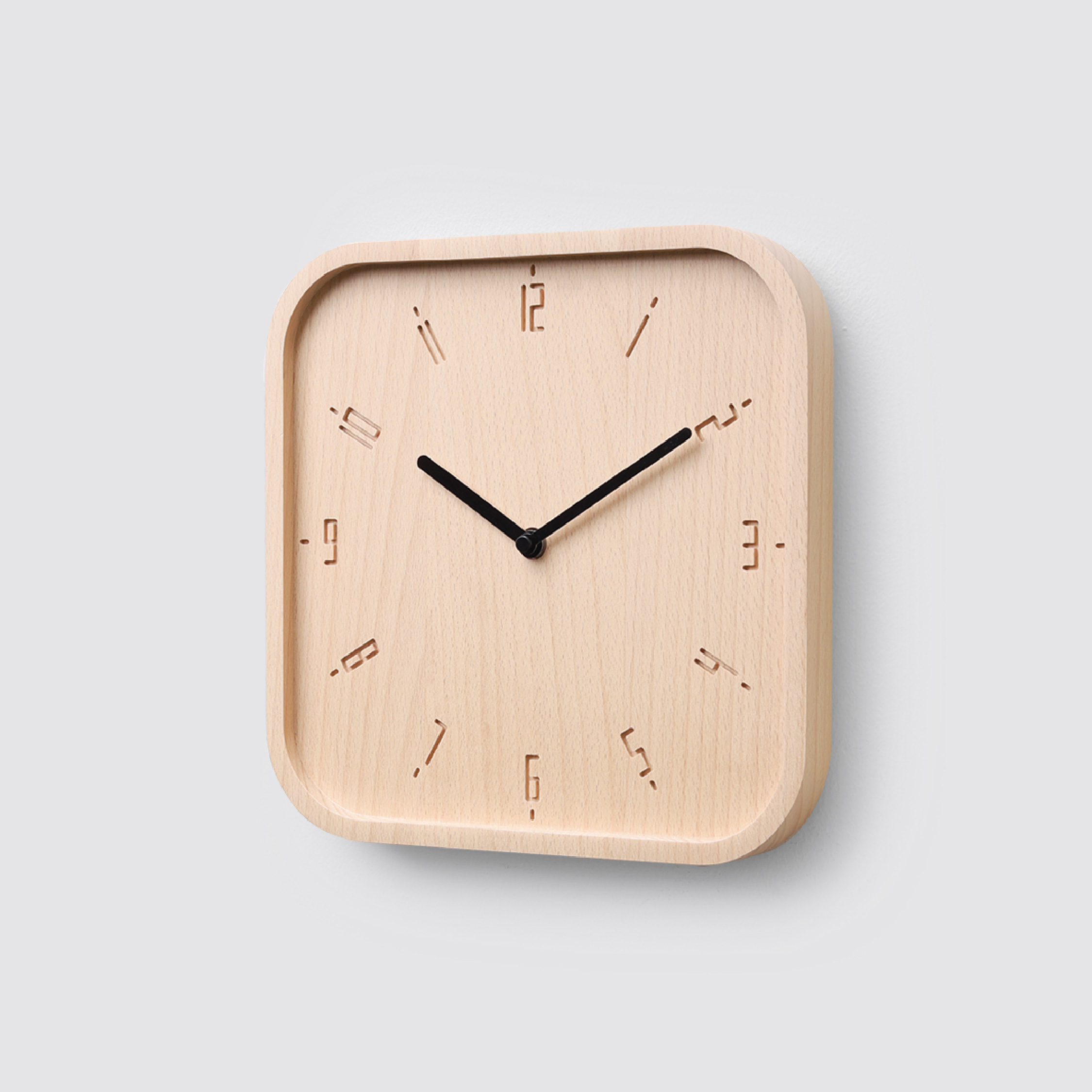 TIMY-S-Natural B. | Black H. wall clock