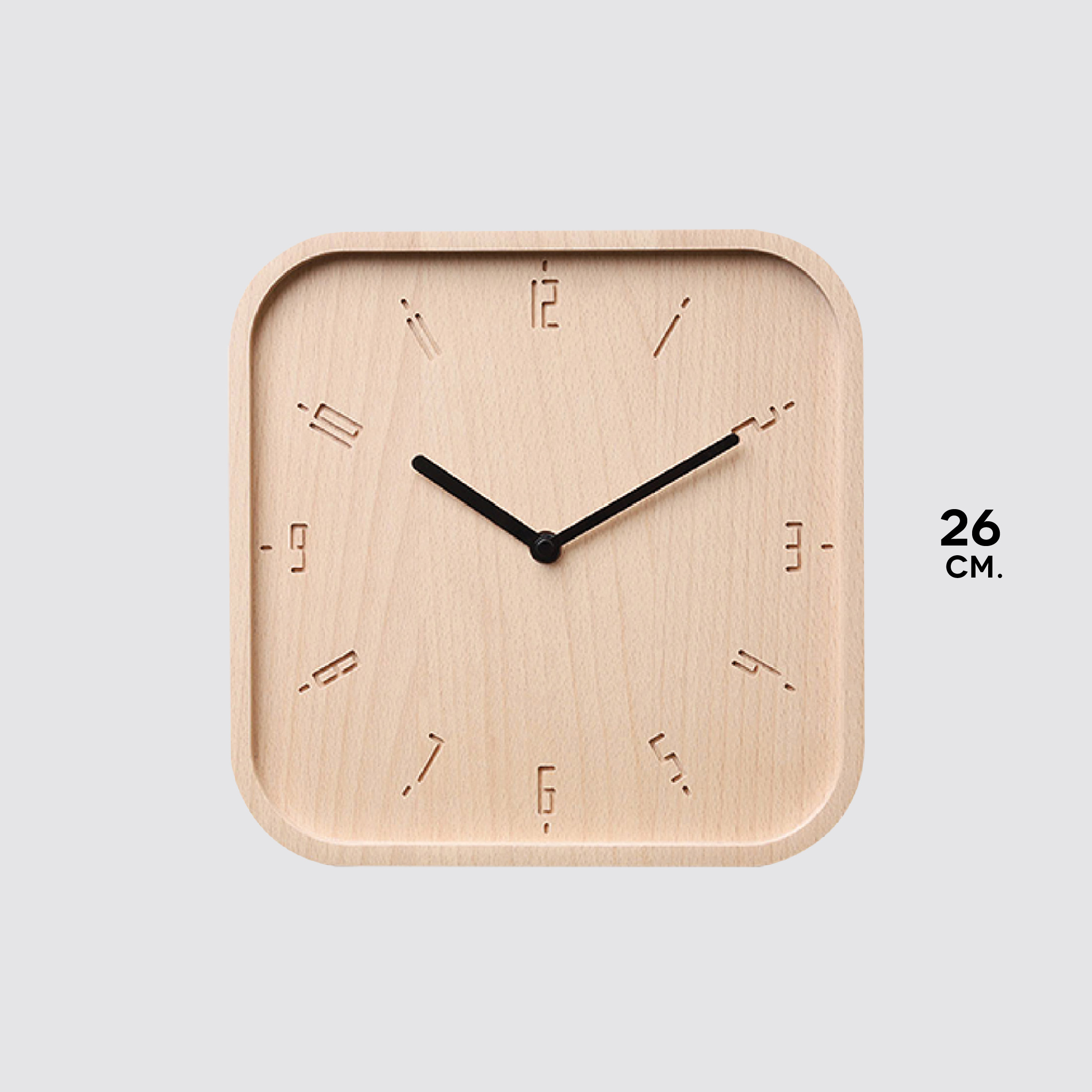 TIMY-S-Natural B. | Black H. wall clock