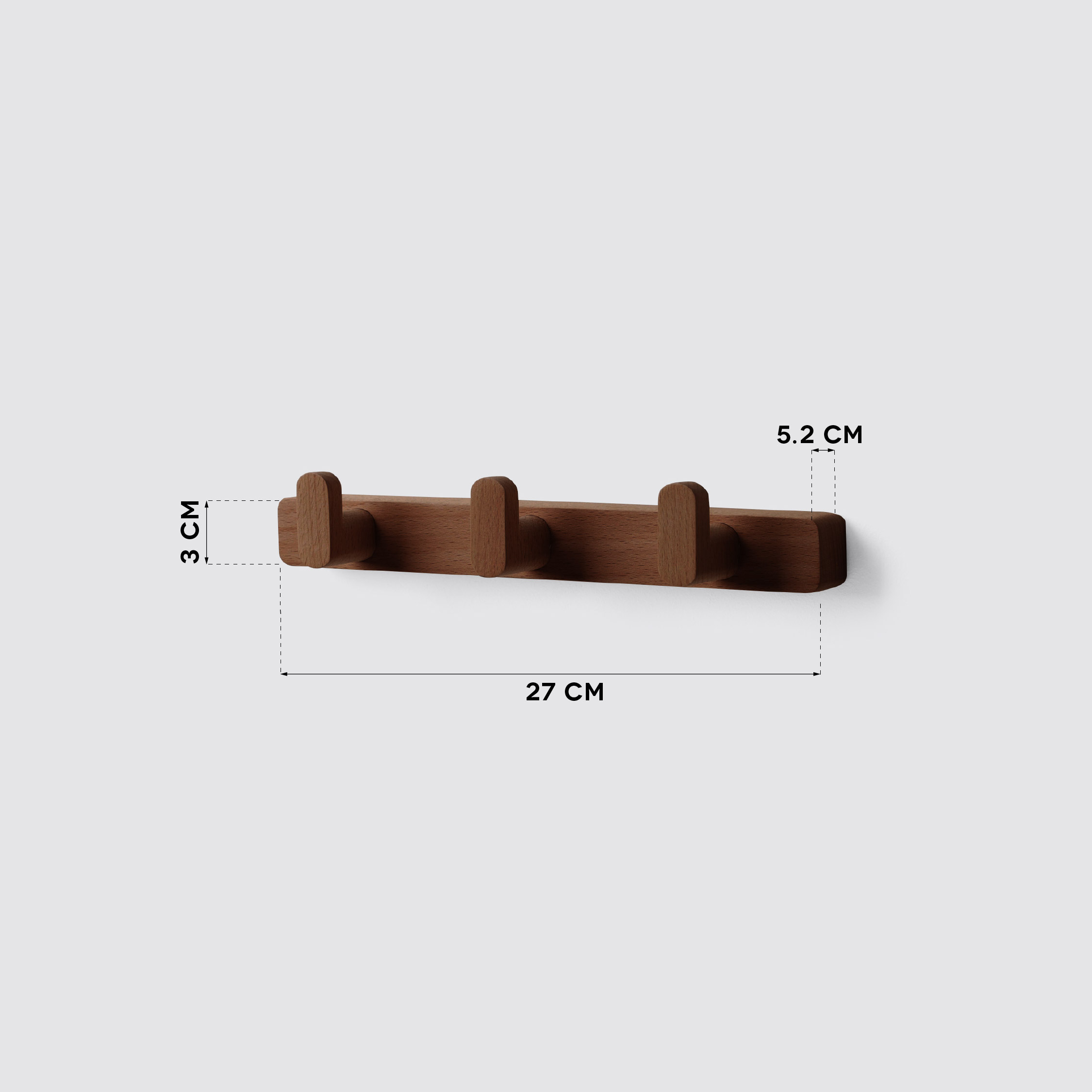 HAB 3 rack with 3 hooks