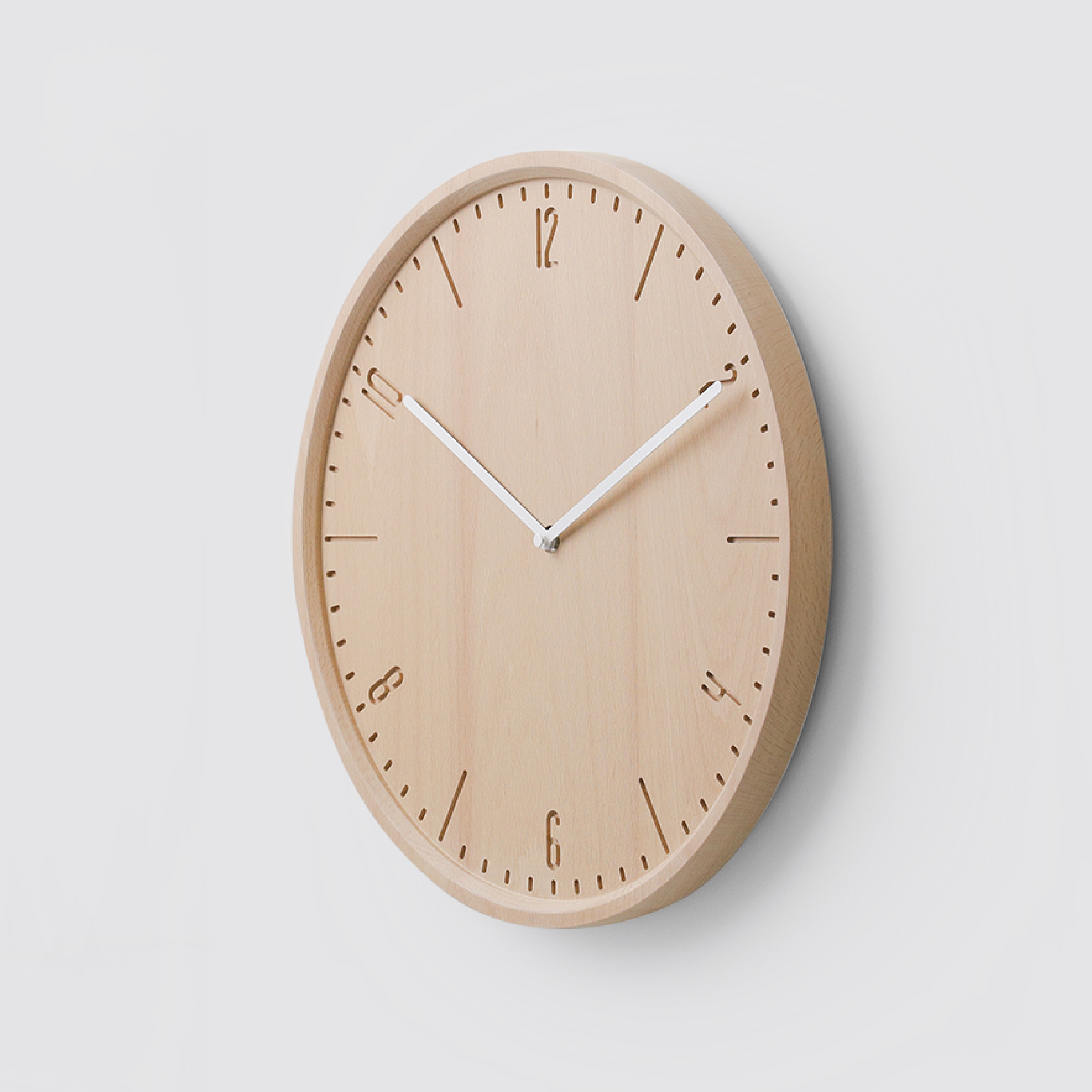 COBY-W 38 Natural B. | Black H. wall clock