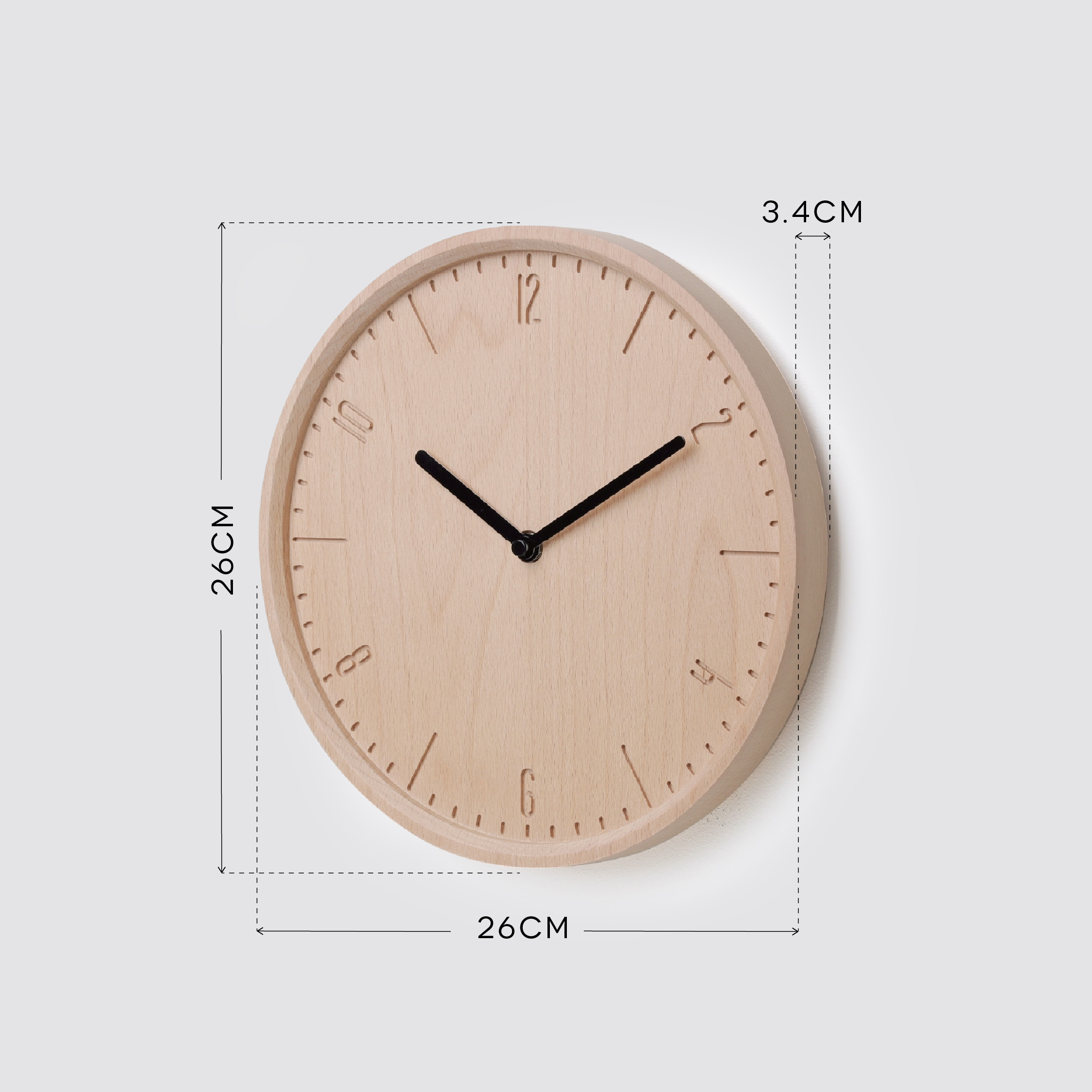 COBY-W 26 cm wall clock