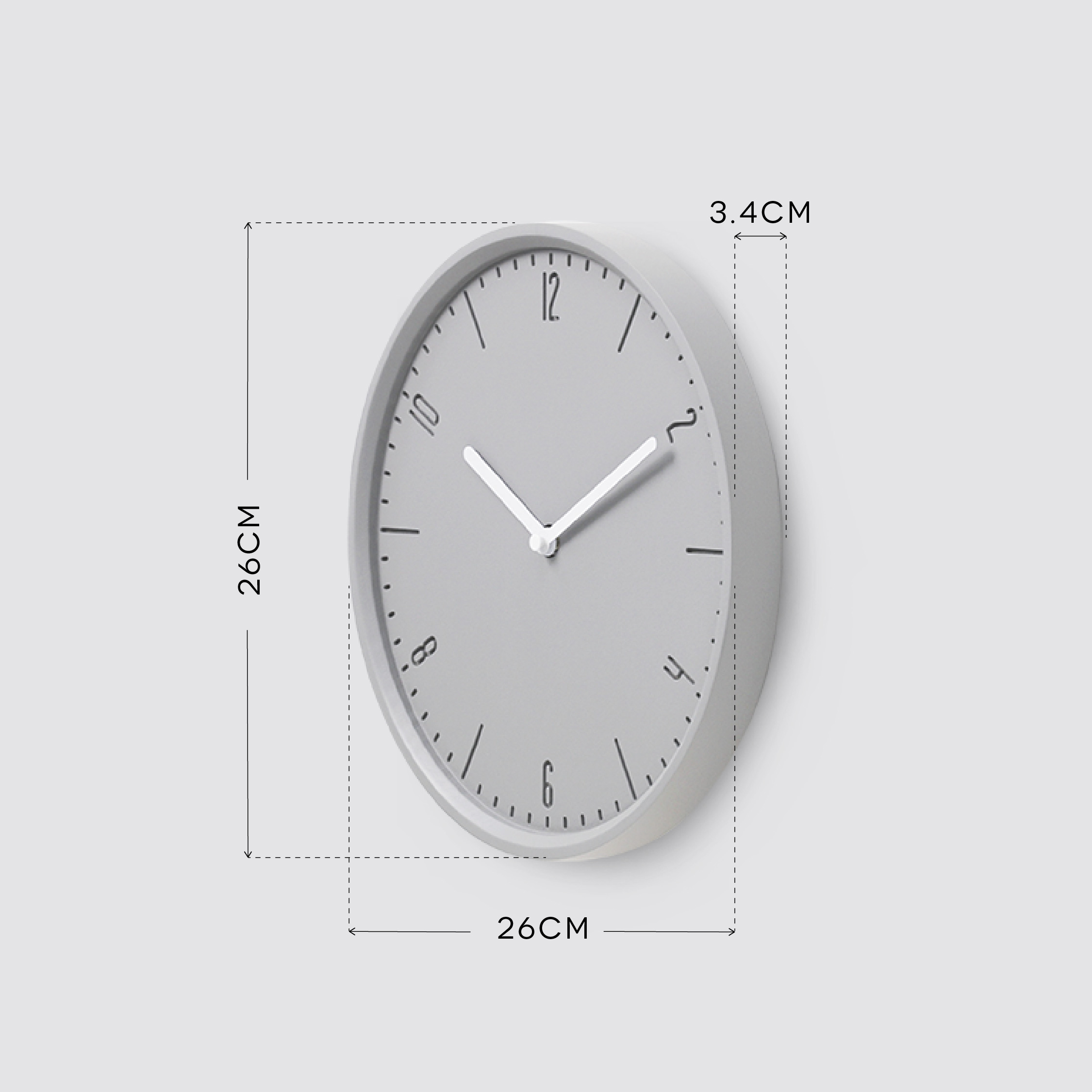 COBY-W 26 cm wall clock