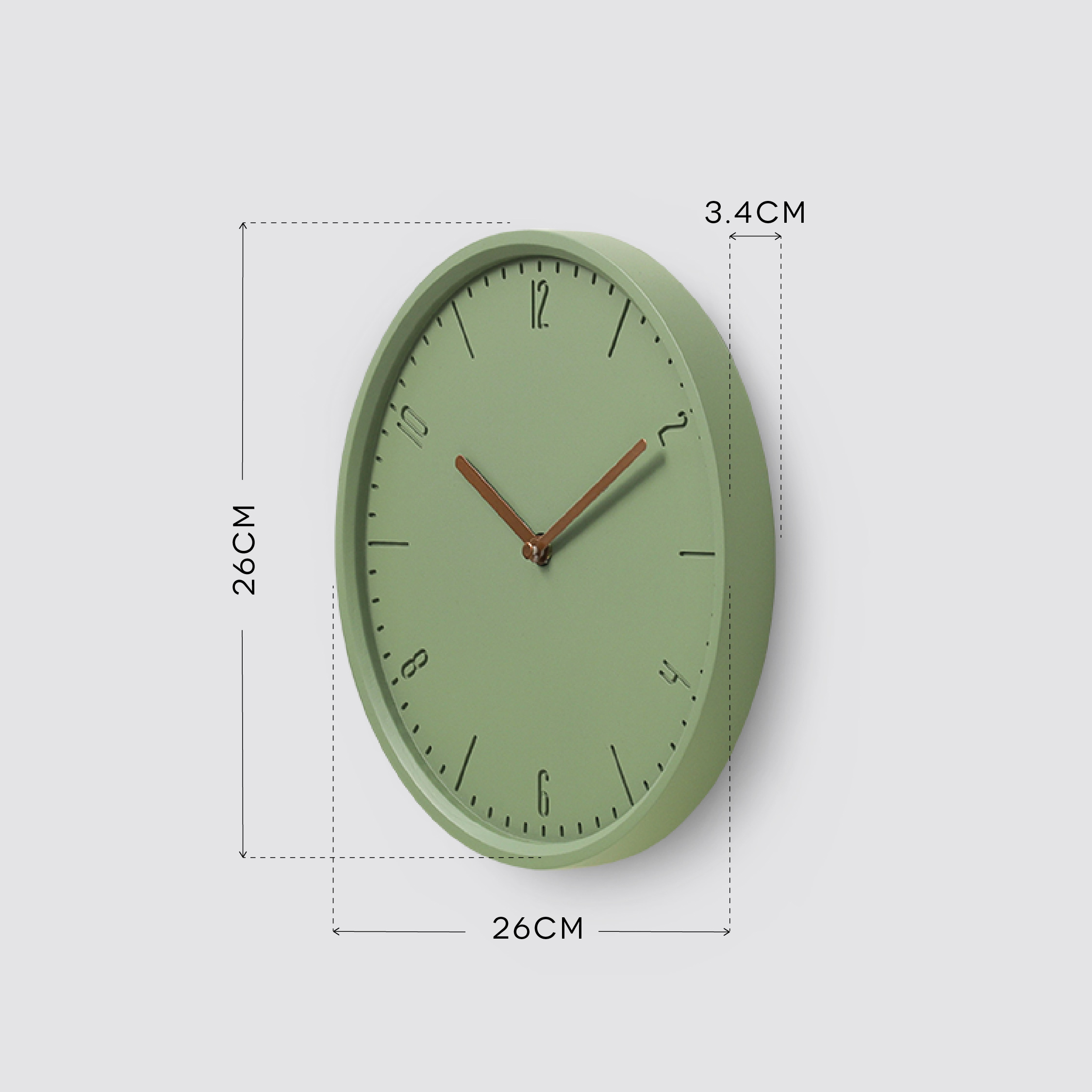 COBY-W 26 cm wall clock