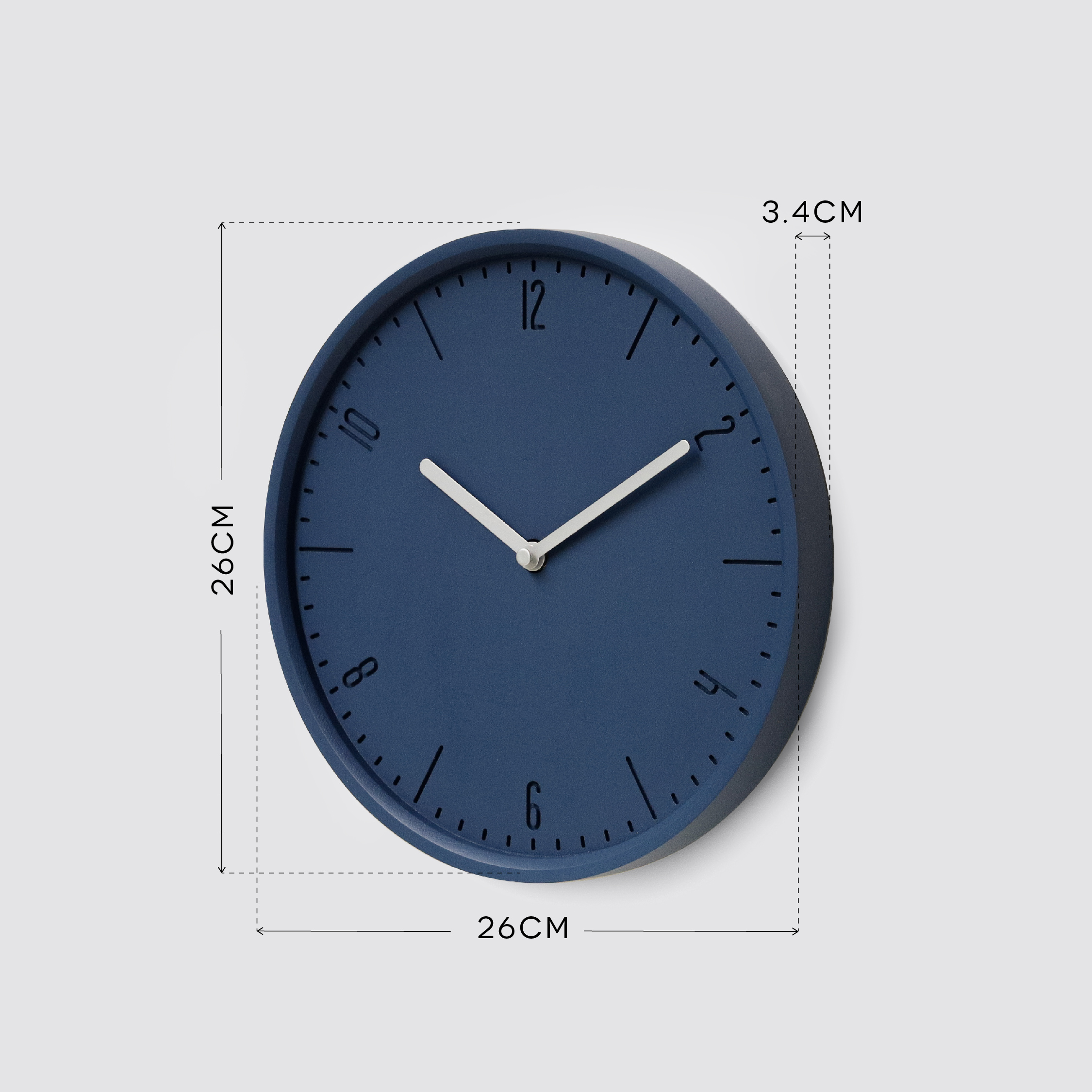 COBY-W : Natural B. | Black H. wall clock