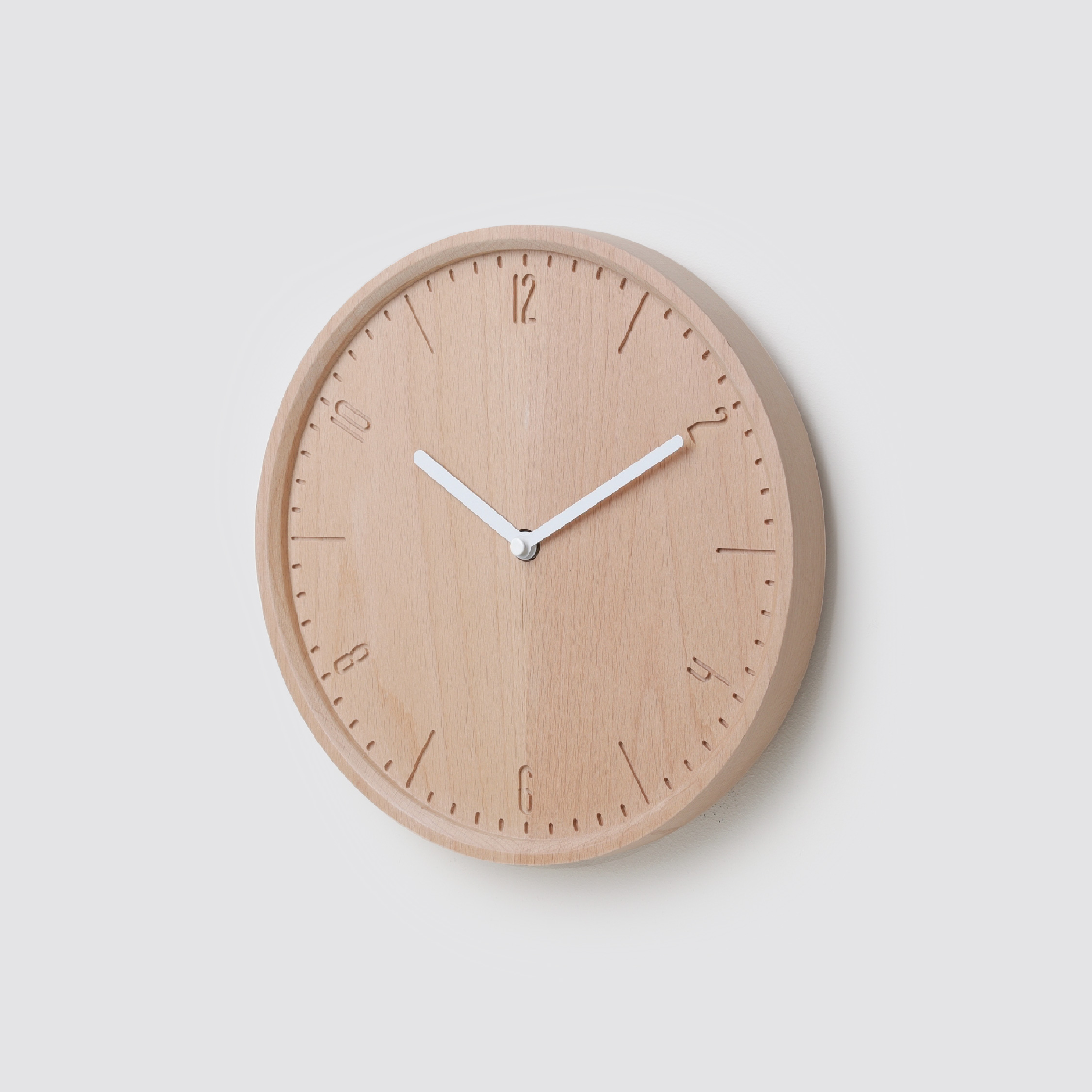 COBY-W : Natural B. | Black H. wall clock