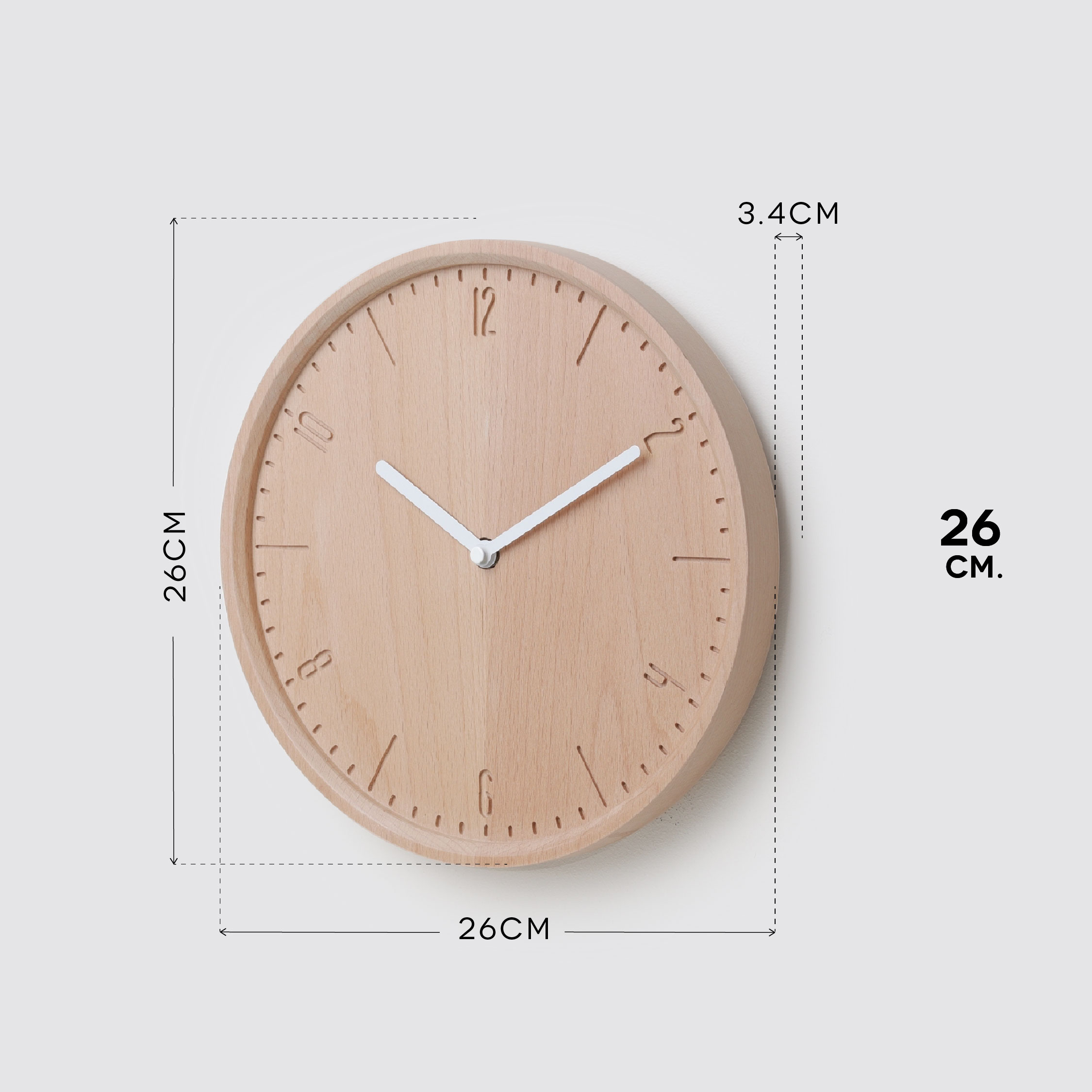 COBY-W 26 wall clock