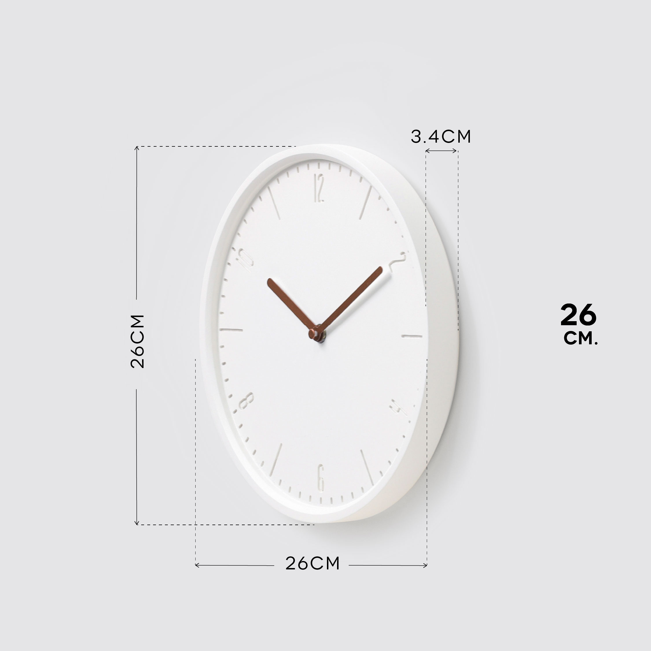 COBY-W 26 wall clock