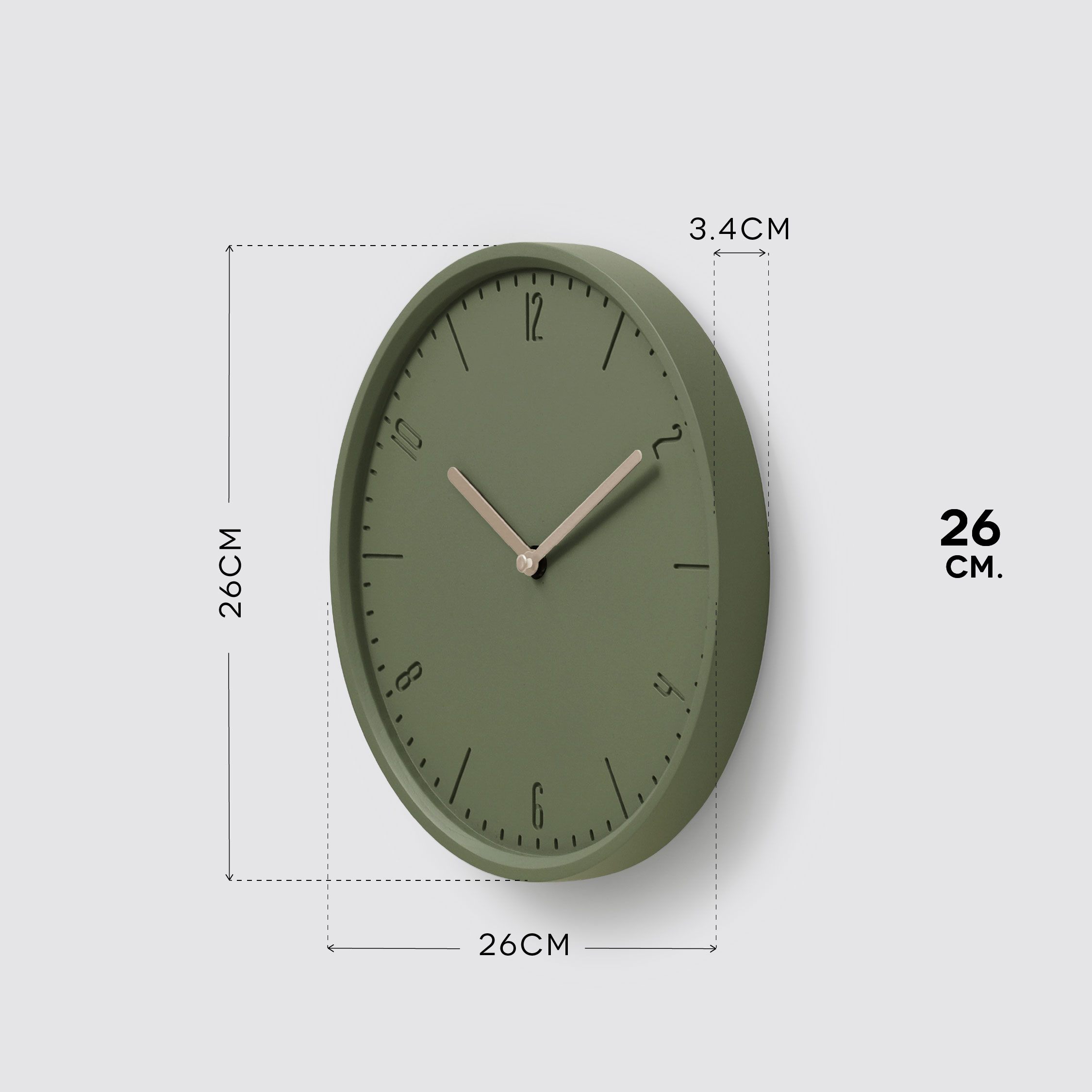 COBY-W 26 wall clock