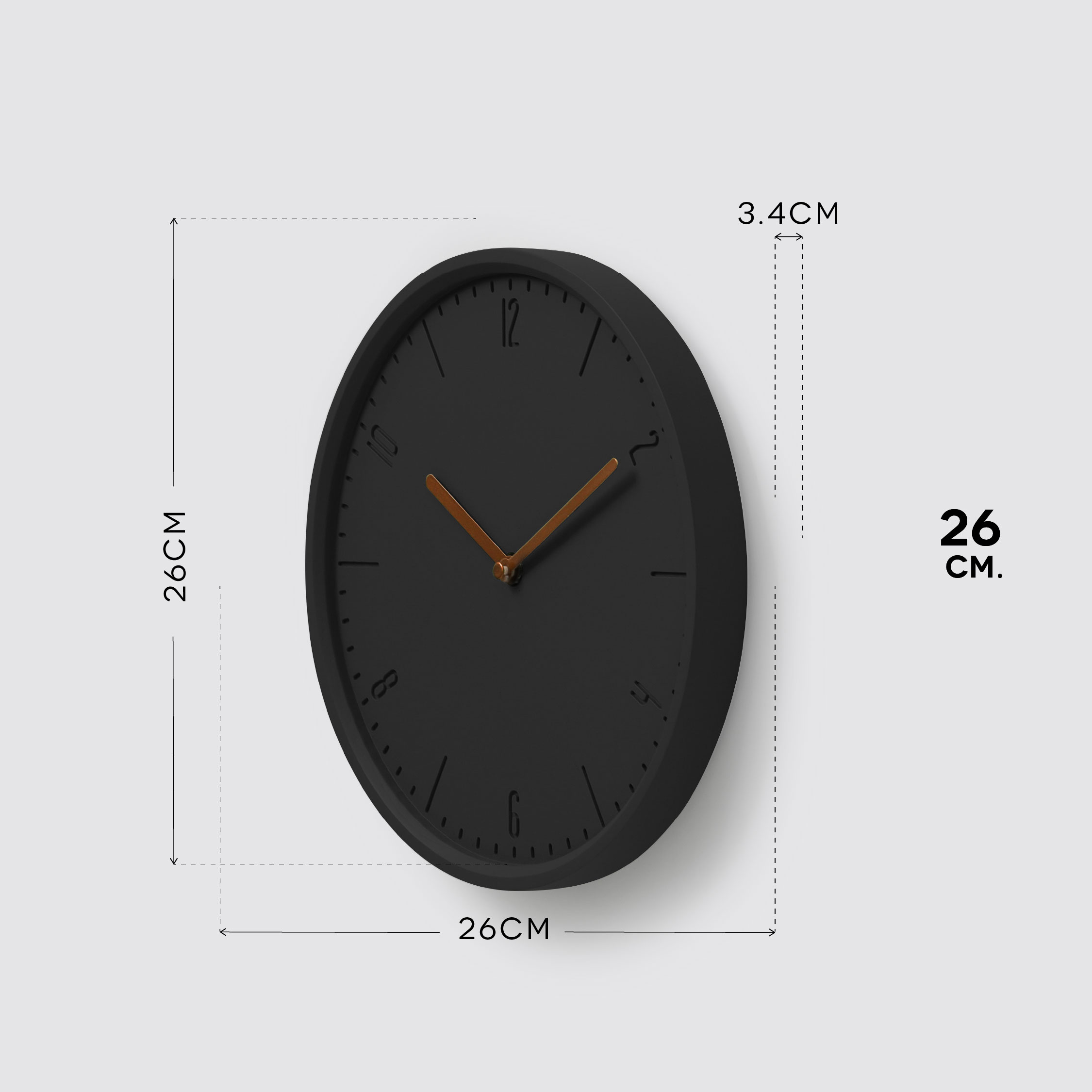 COBY-W 26 wall clock