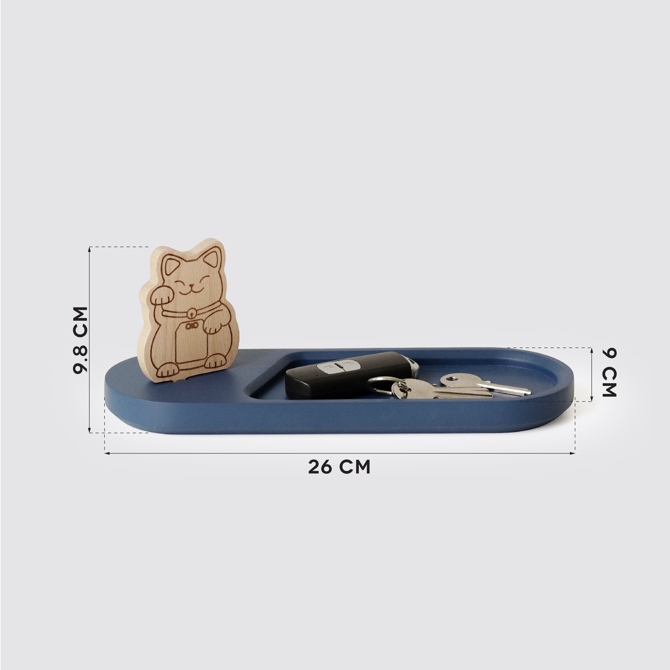Neko -Navy Blue tray Accessory Organizer Tray