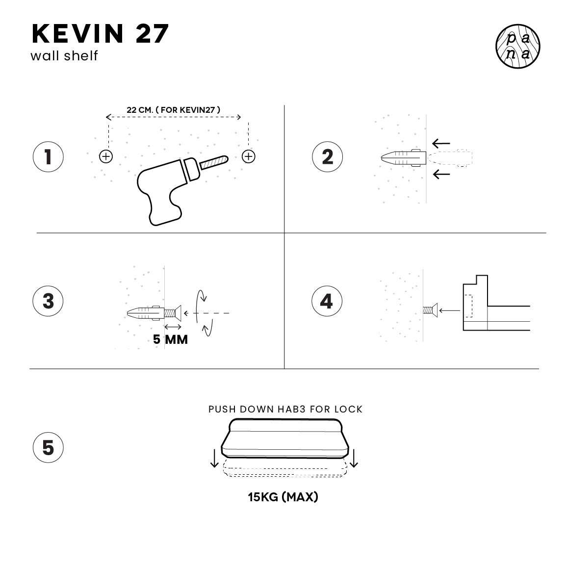 KEVIN 27 wall shelf