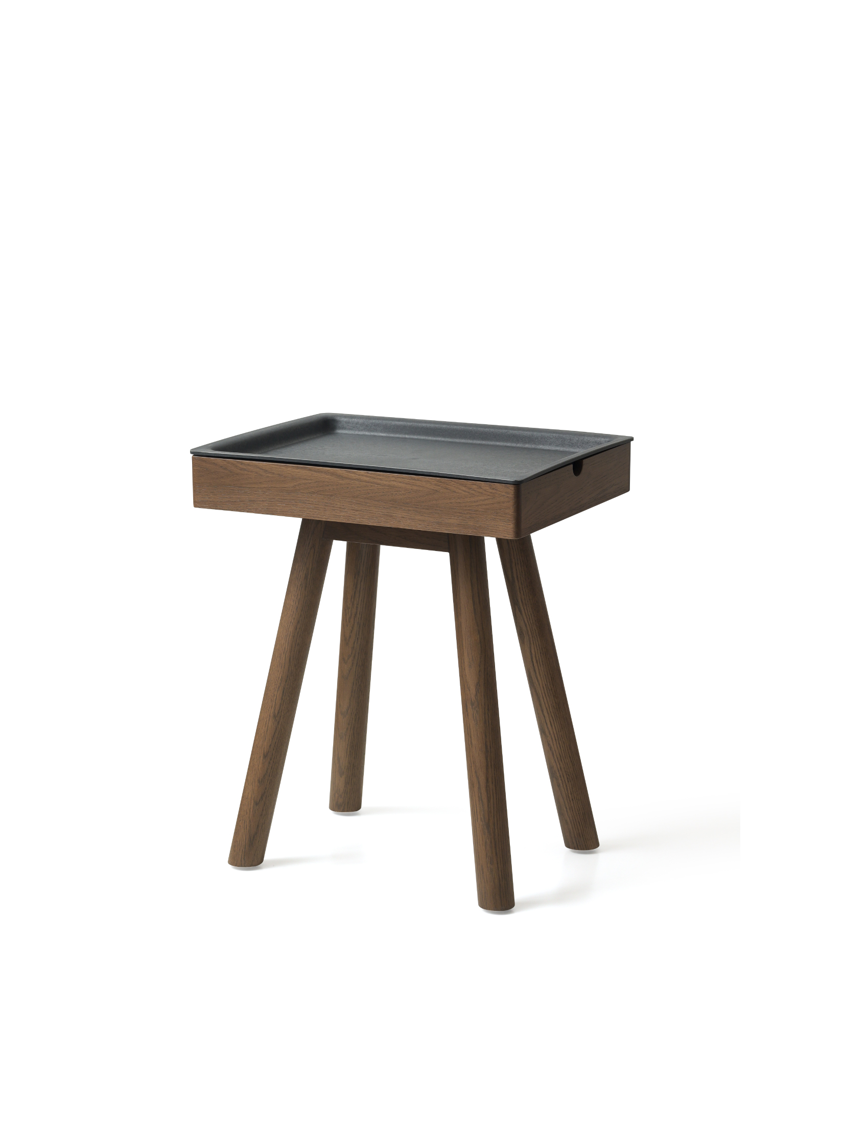 LAYER C I Dark Oak - Grey Tray I coffee Table