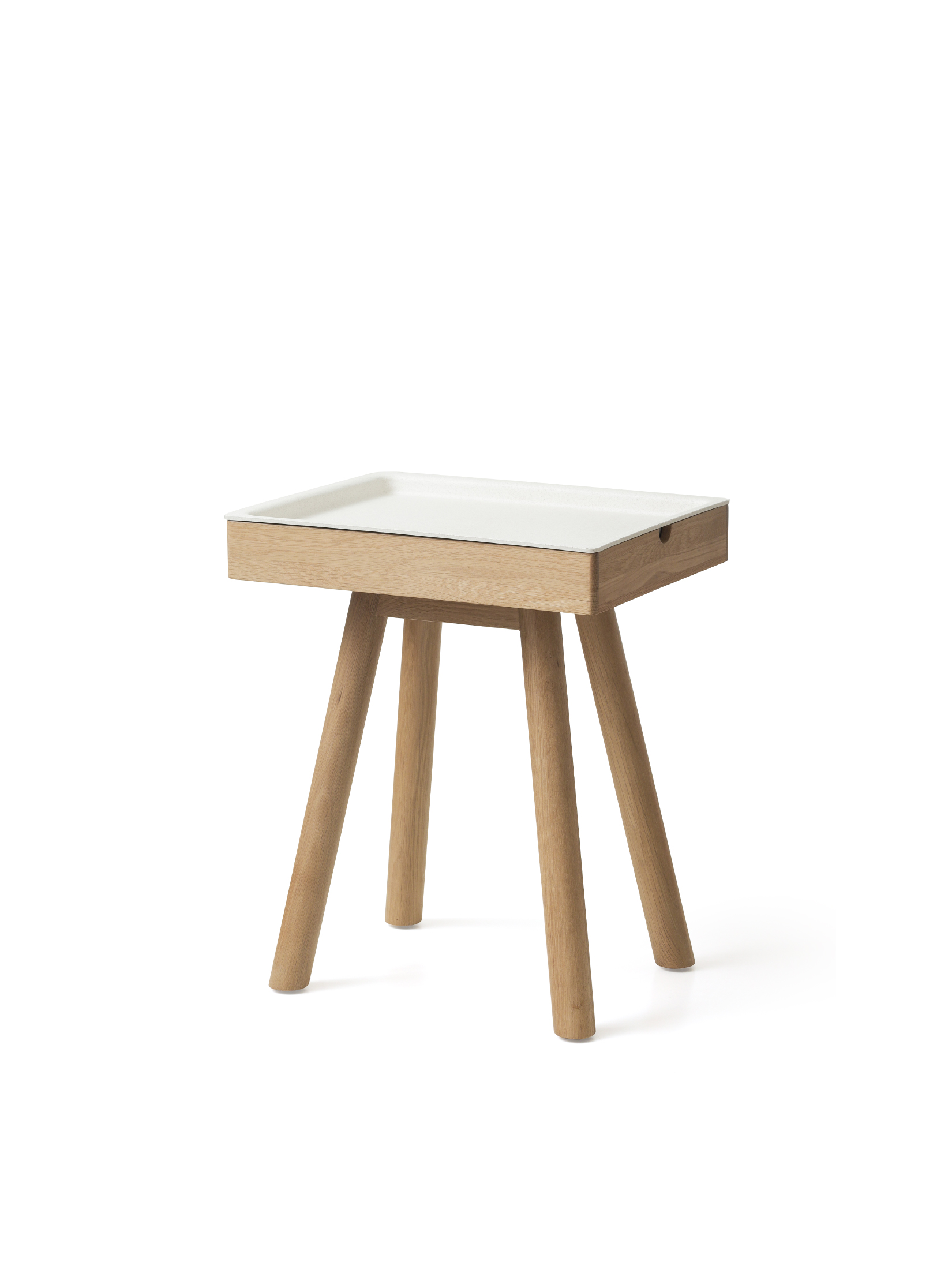 LAYER C I Light Oak - White Tray I coffee Table