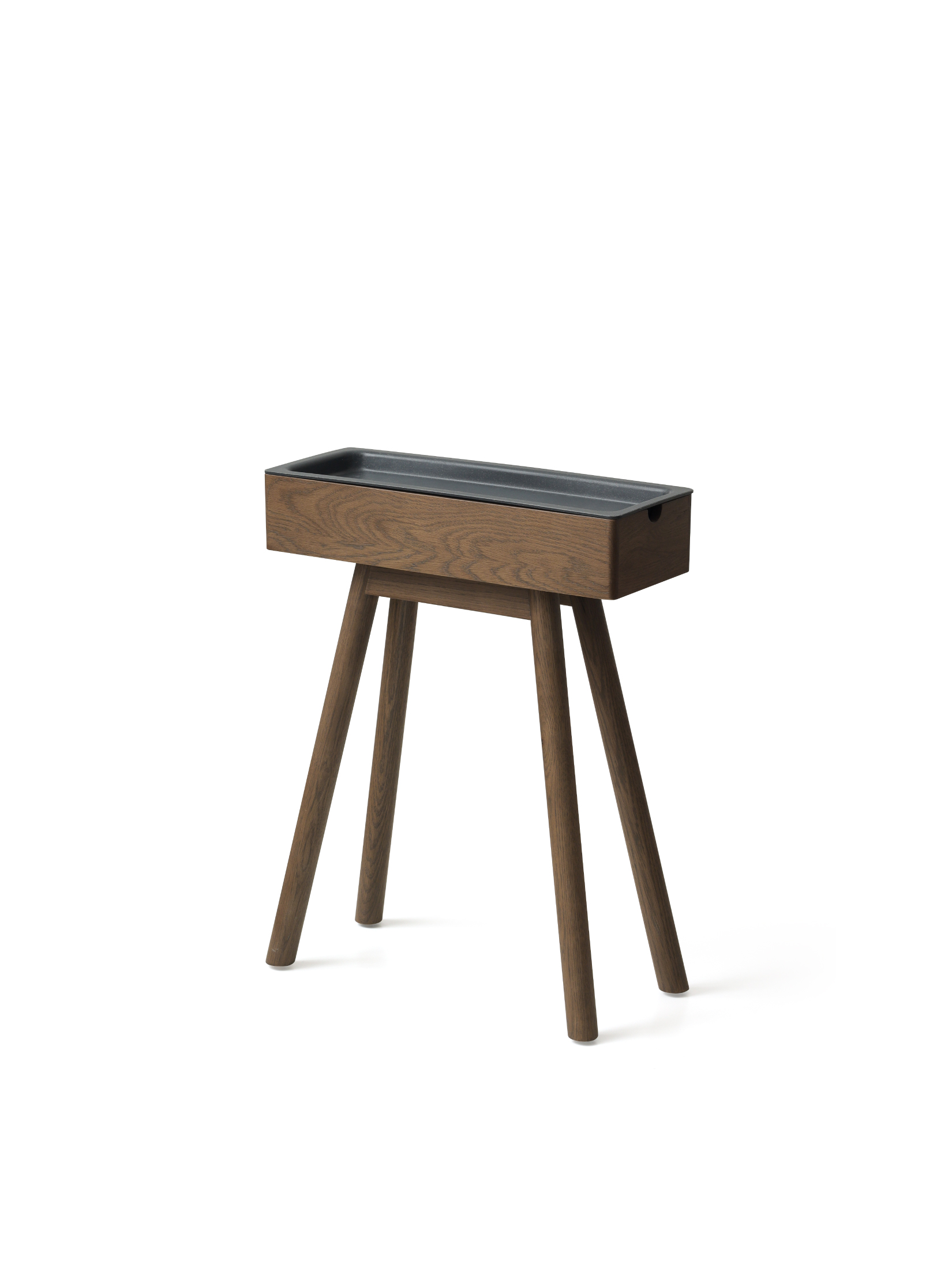 LAYER S I Dark Oak - Grey Tray I side Table