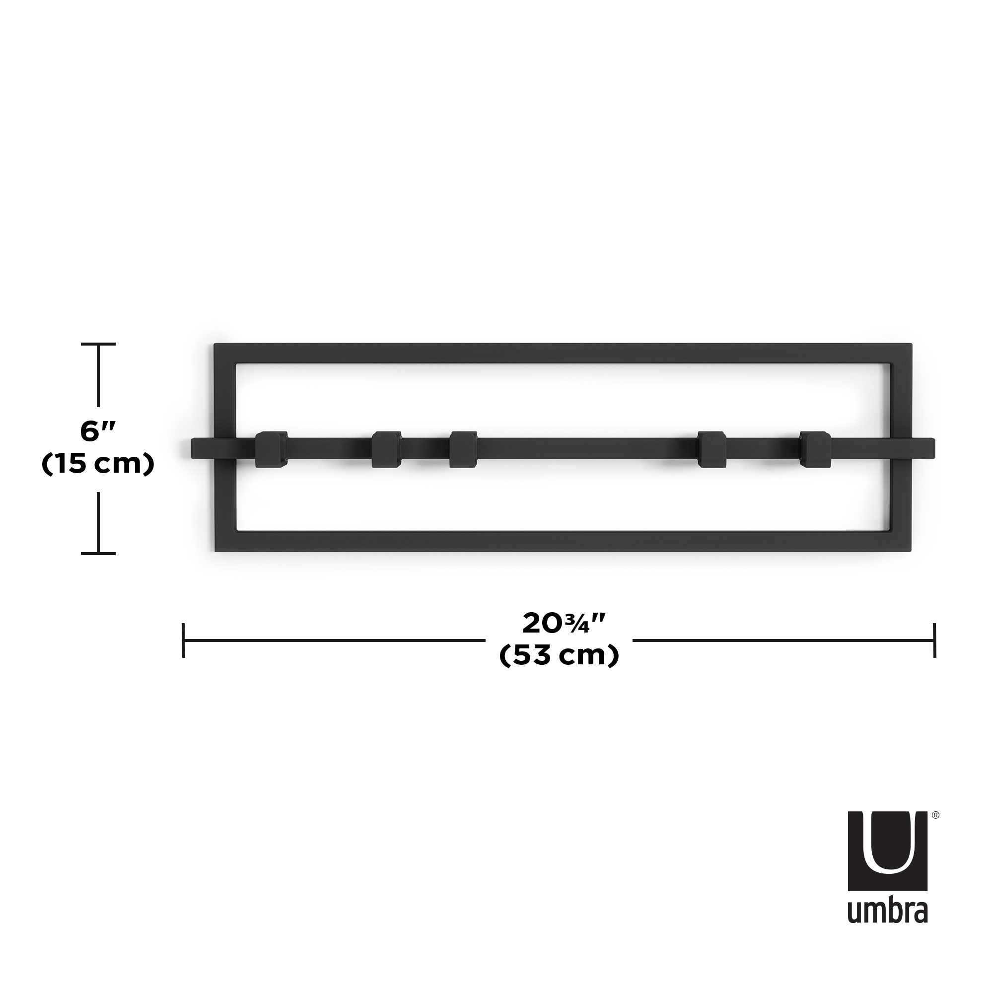 UMBRA CUBIKO 5 HOOK BLACK