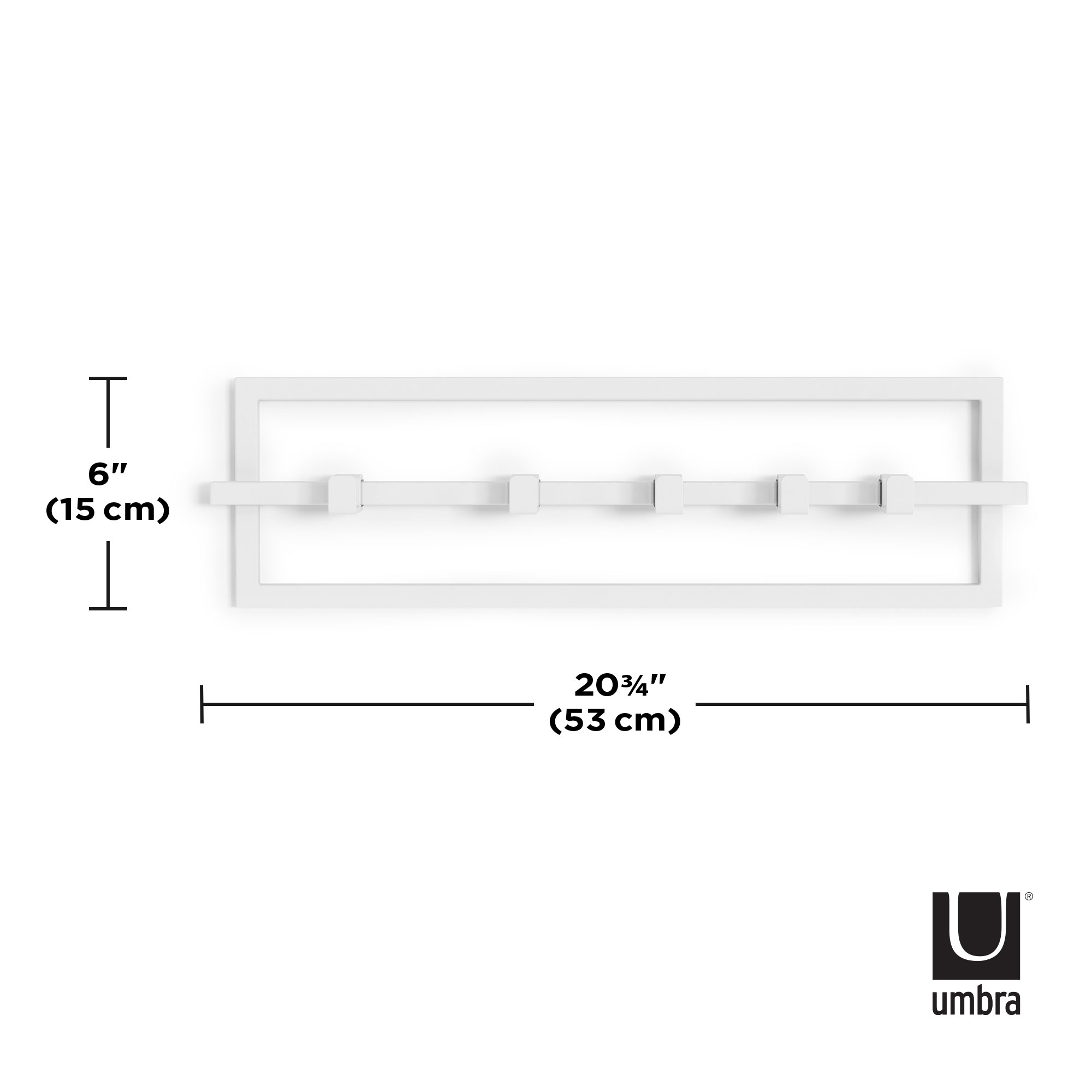 UMBRA CUBIKO 5 HOOK WHITE