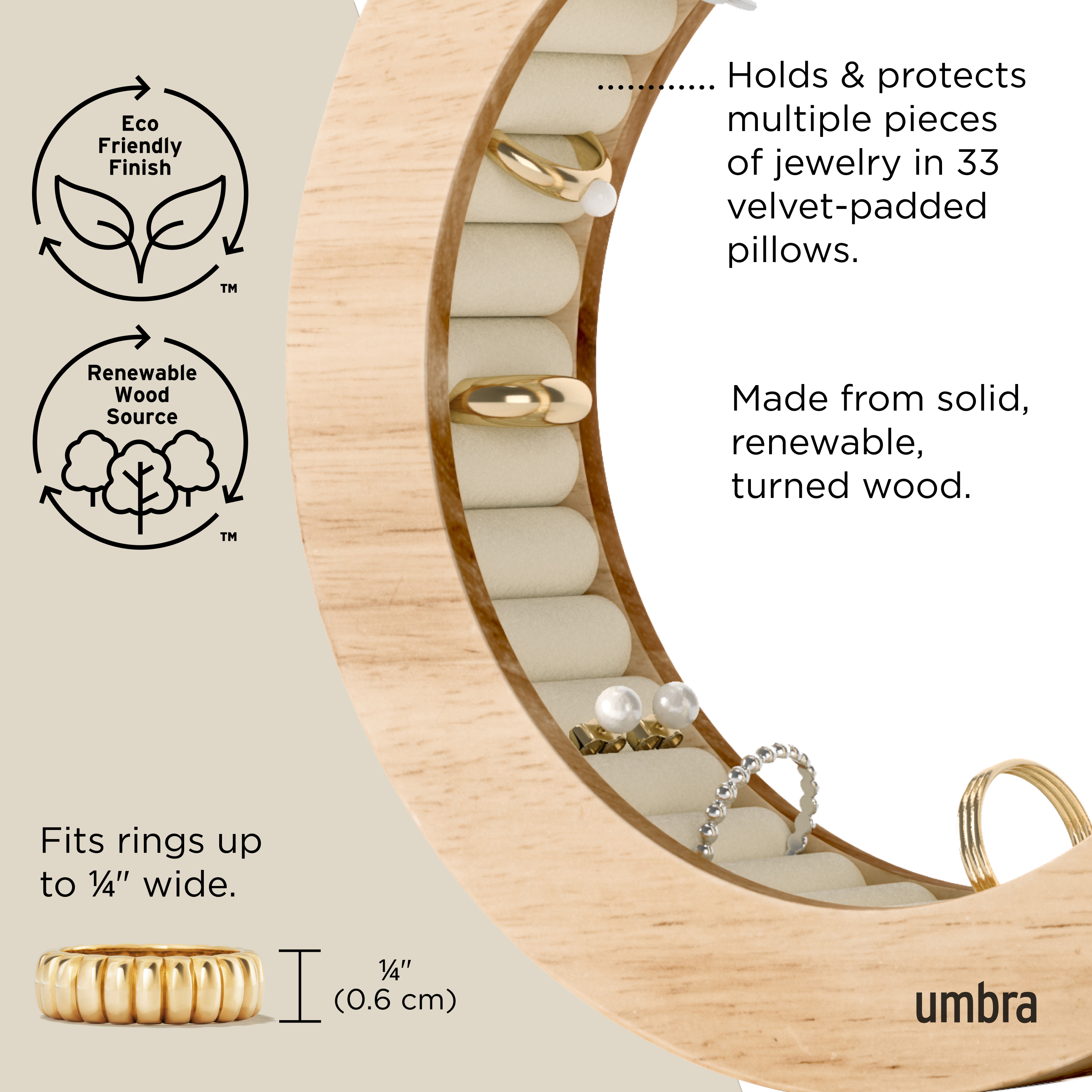 Umbra FERRIS JEWELRY ORGANIZER NATURAL