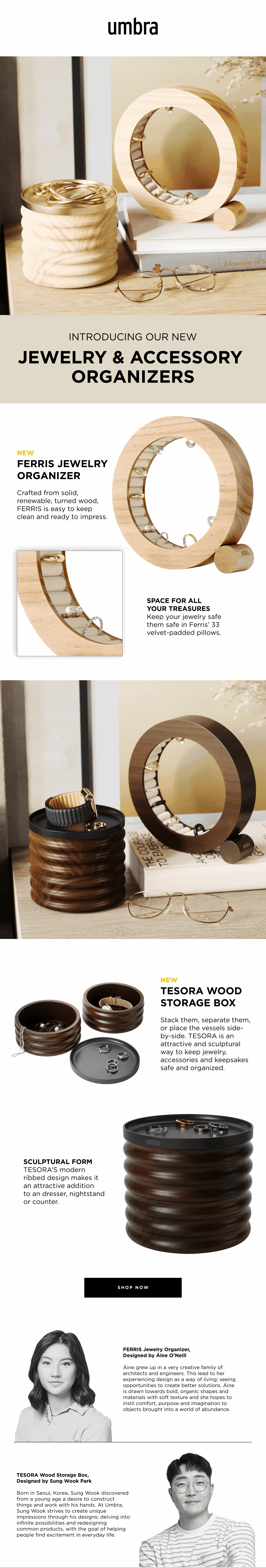 Umbra FERRIS JEWELRY ORGANIZER NATURAL