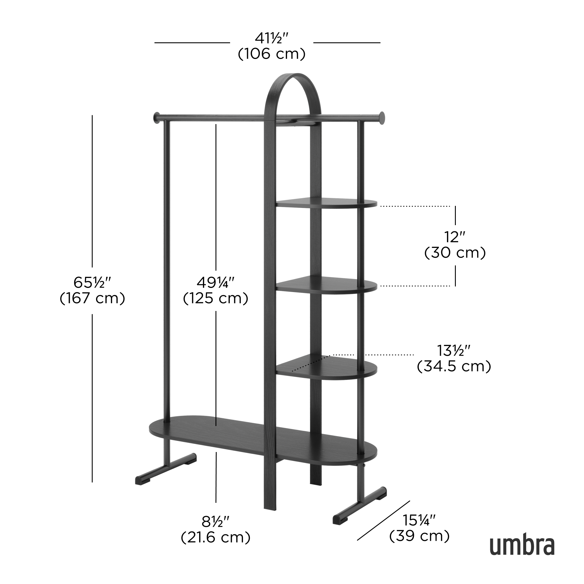 Umbra BELLWOOD GARMENT RACK BLACK