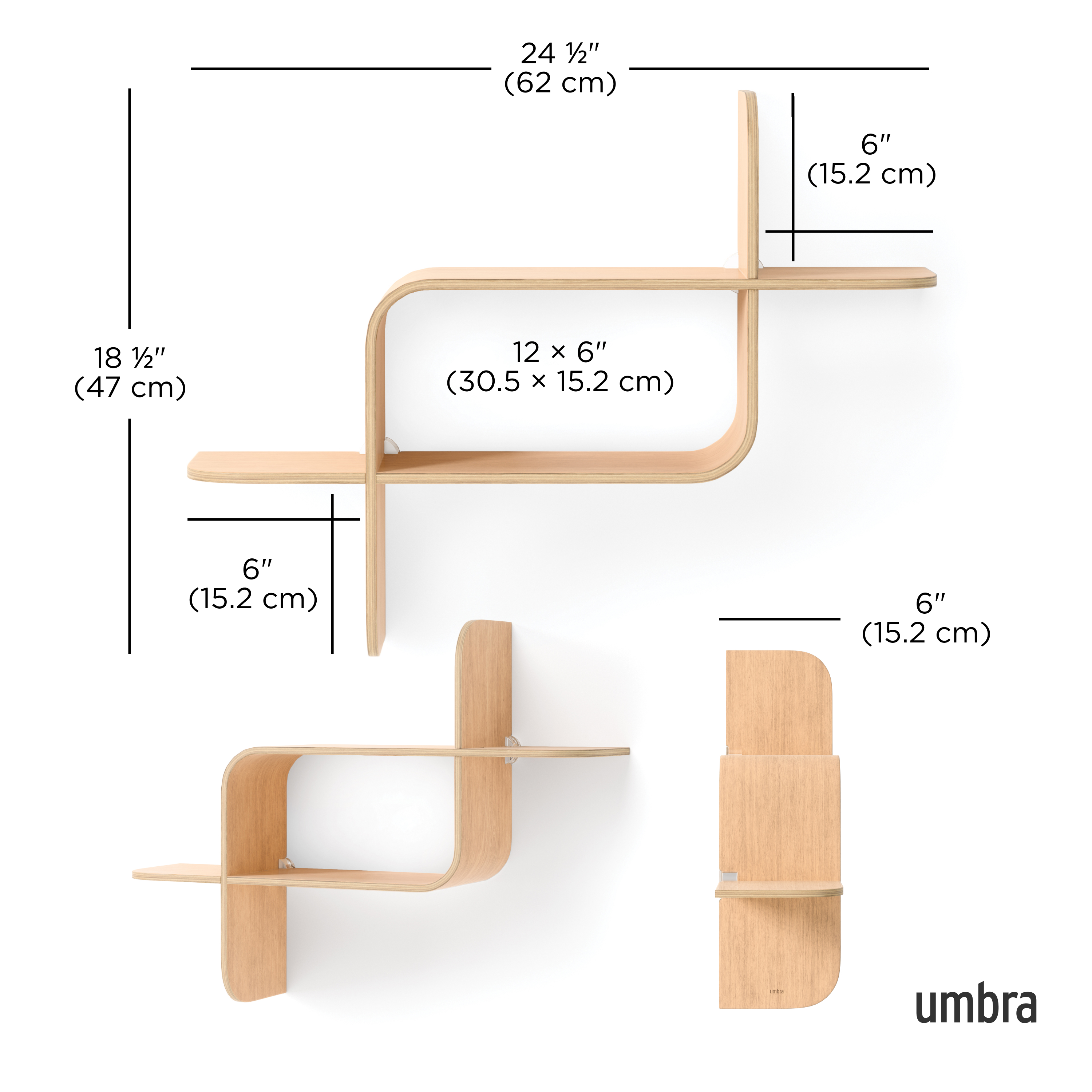 UMBRA MONTAGE SHELF Natural