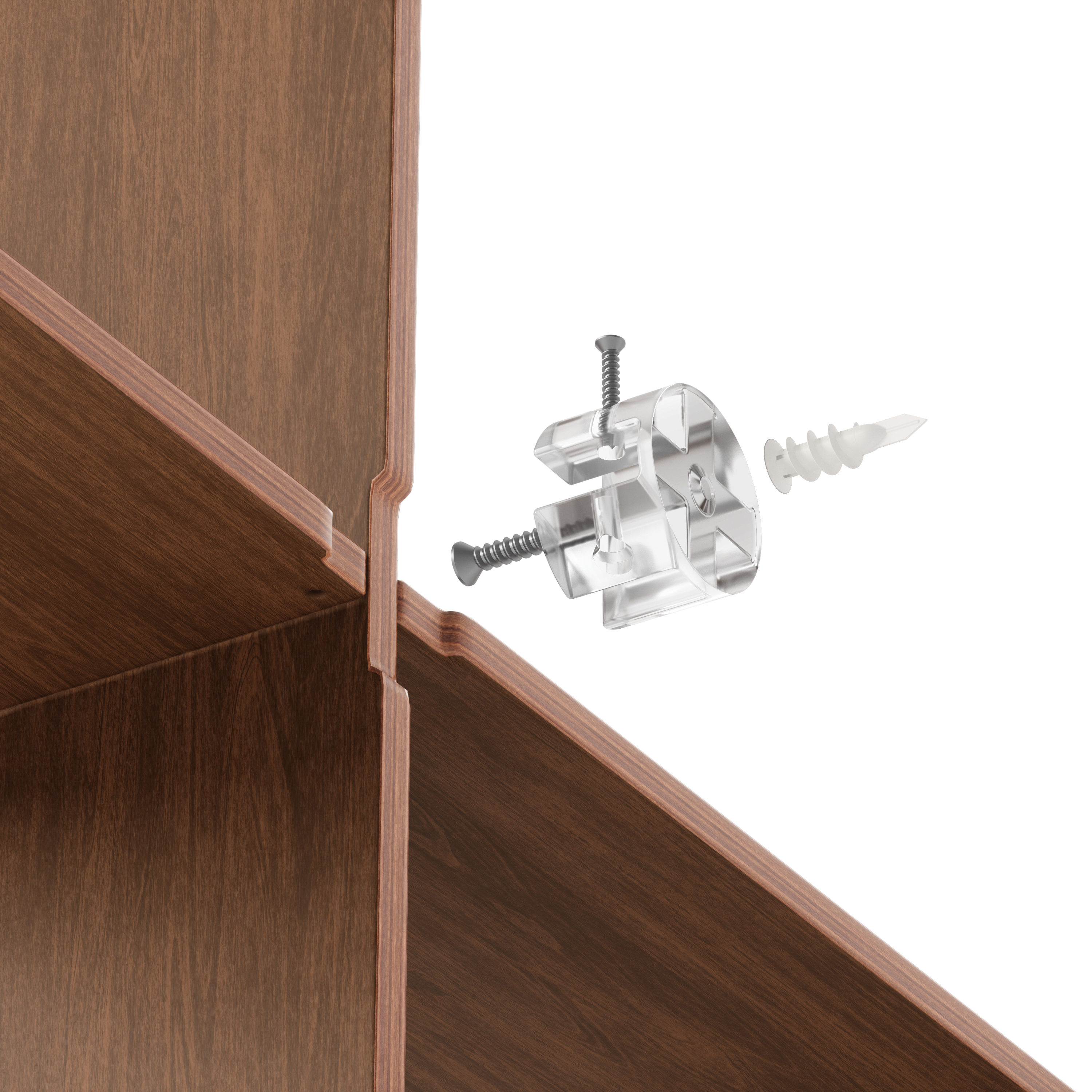 UMBRA MONTAGE SHELF Light Walnut