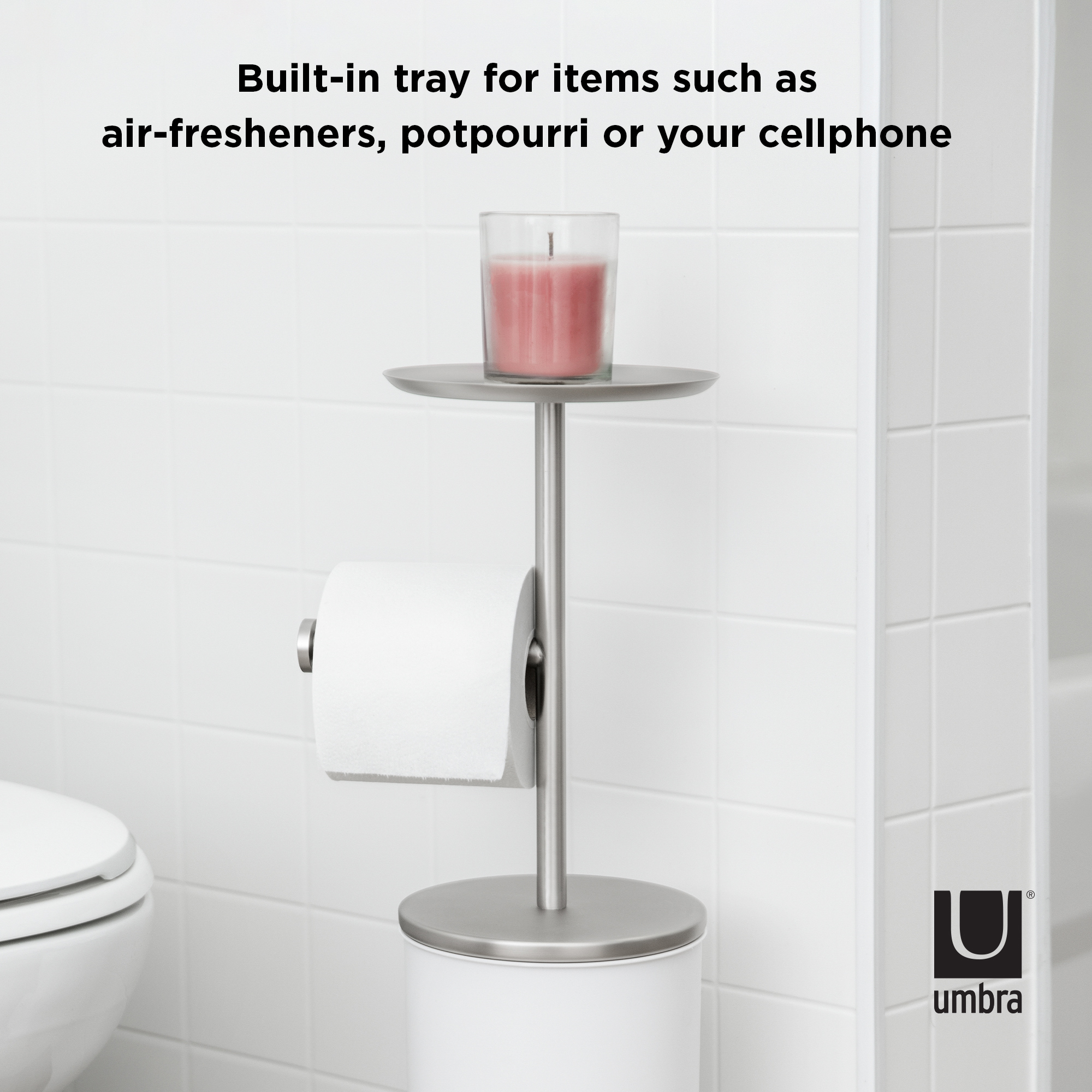 UMBRA Portaloo TP Stand WH/NK