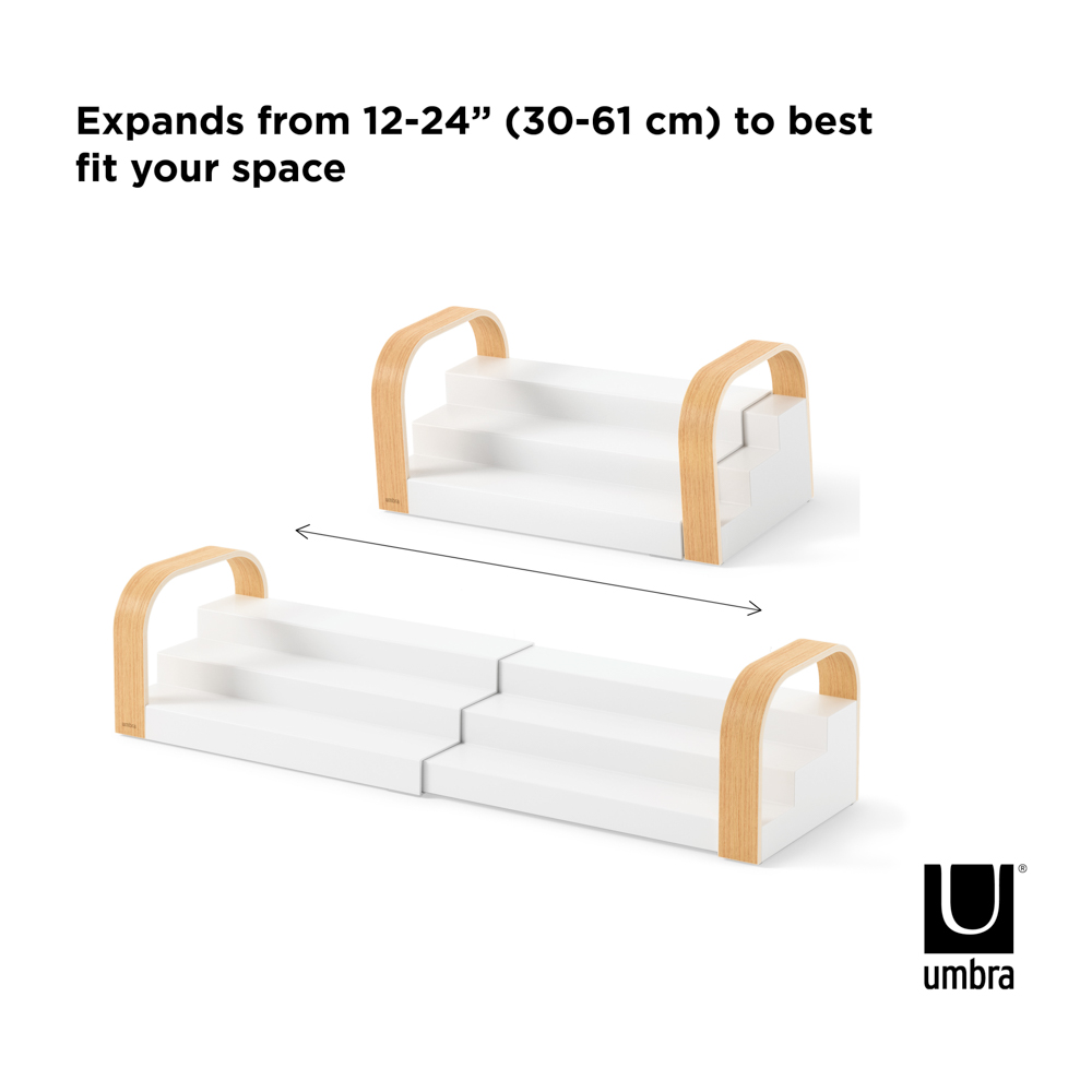 PXUB: Umbra BELLWOOD 3-TIER SPICE SHELF WHT/NAT