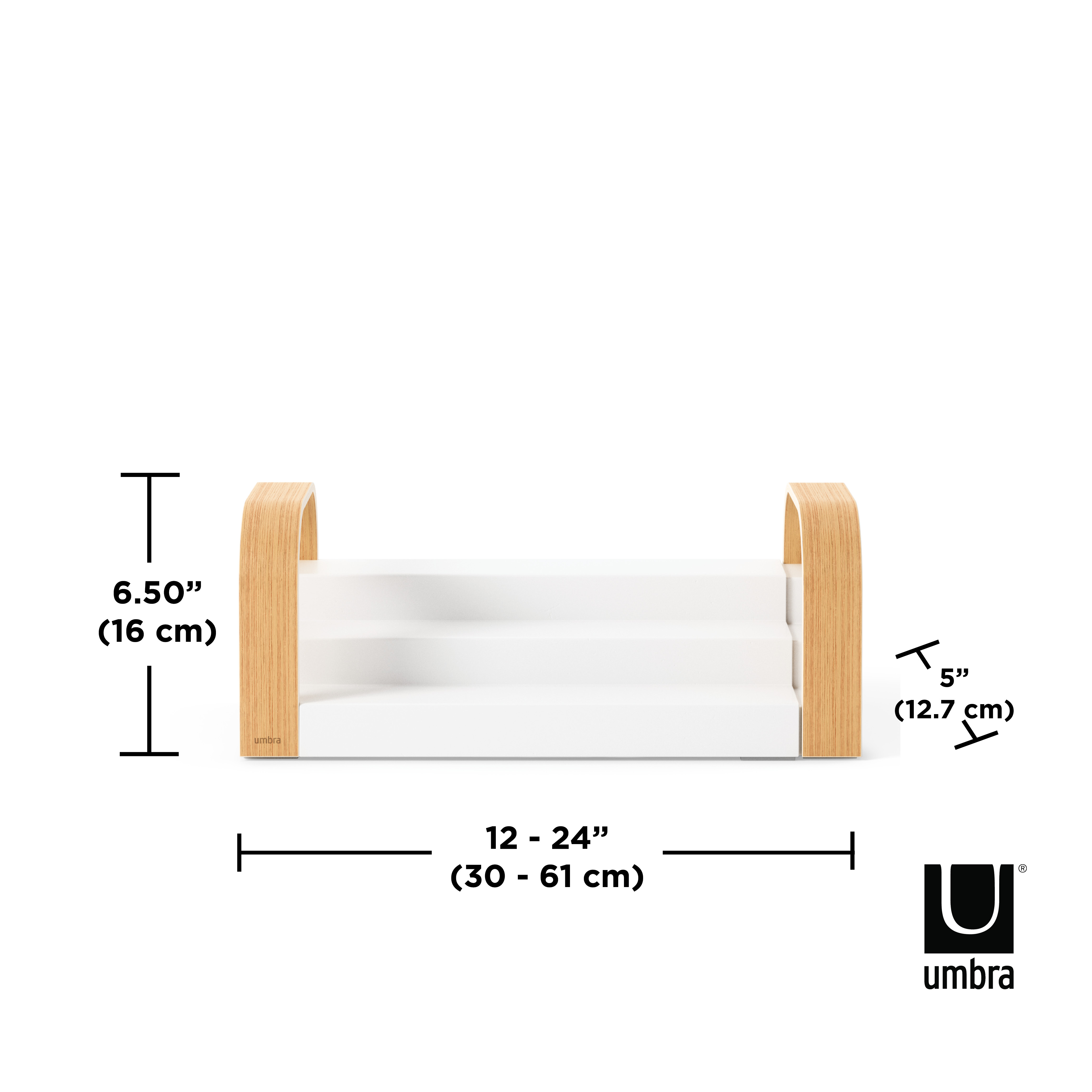 PXUB: Umbra BELLWOOD 3-TIER SPICE SHELF WHT/NAT