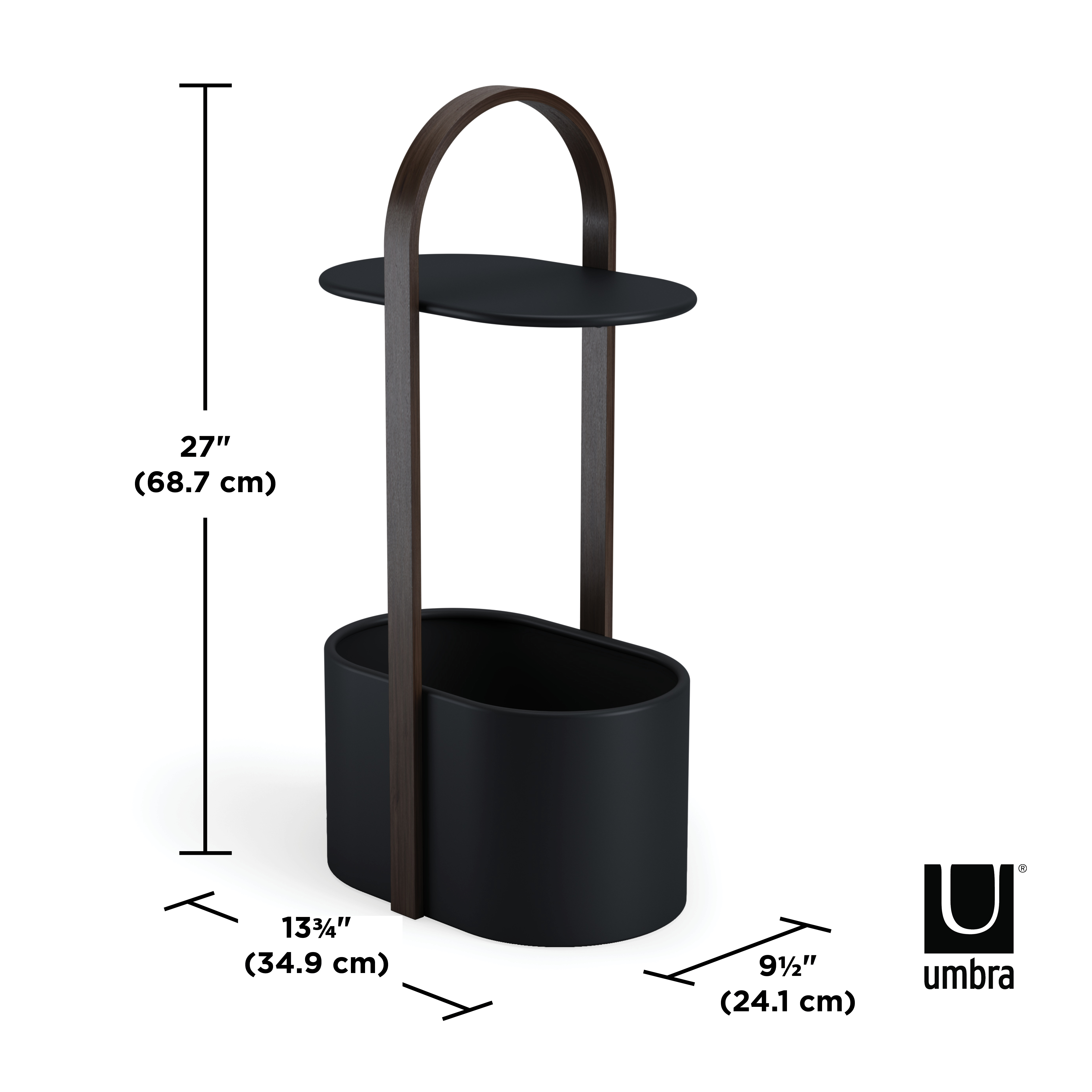 PXUB: Umbra BELLWOOD STORAGE TABLE BLK/WAL