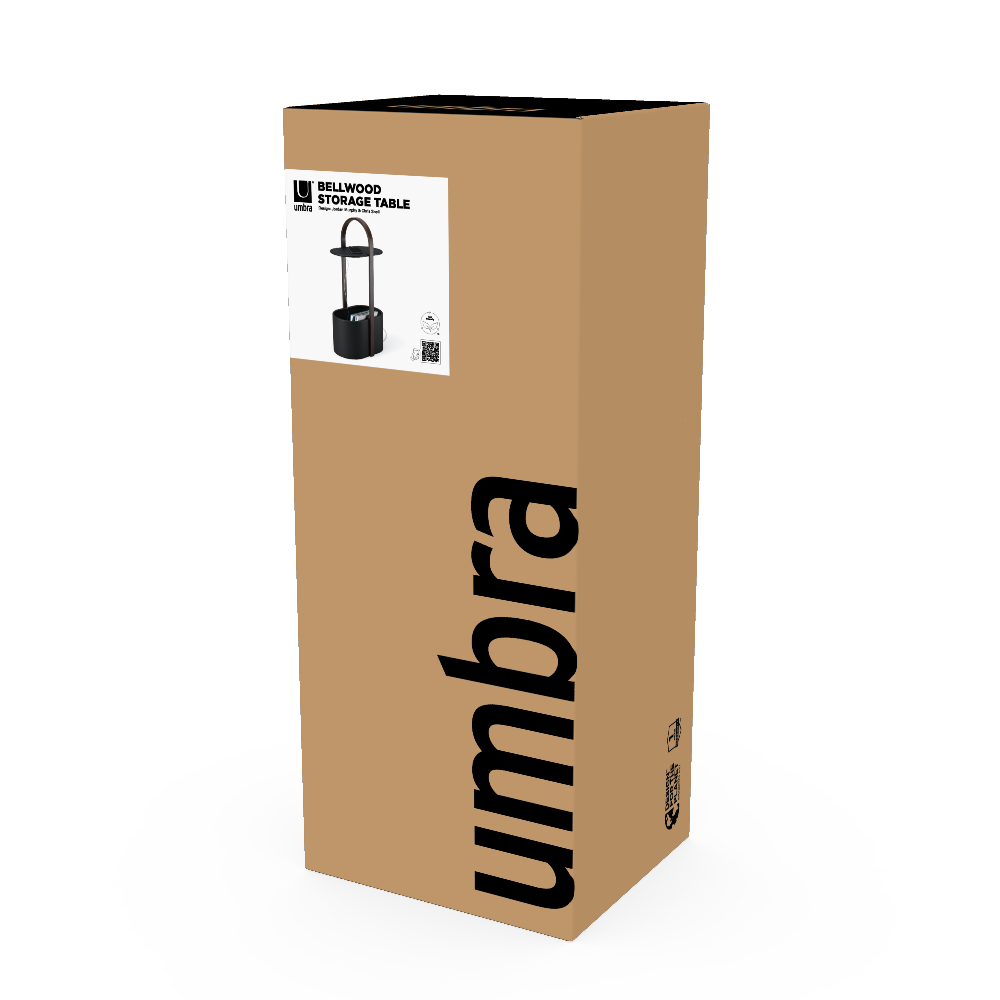 PXUB: Umbra BELLWOOD STORAGE TABLE BLK/WAL