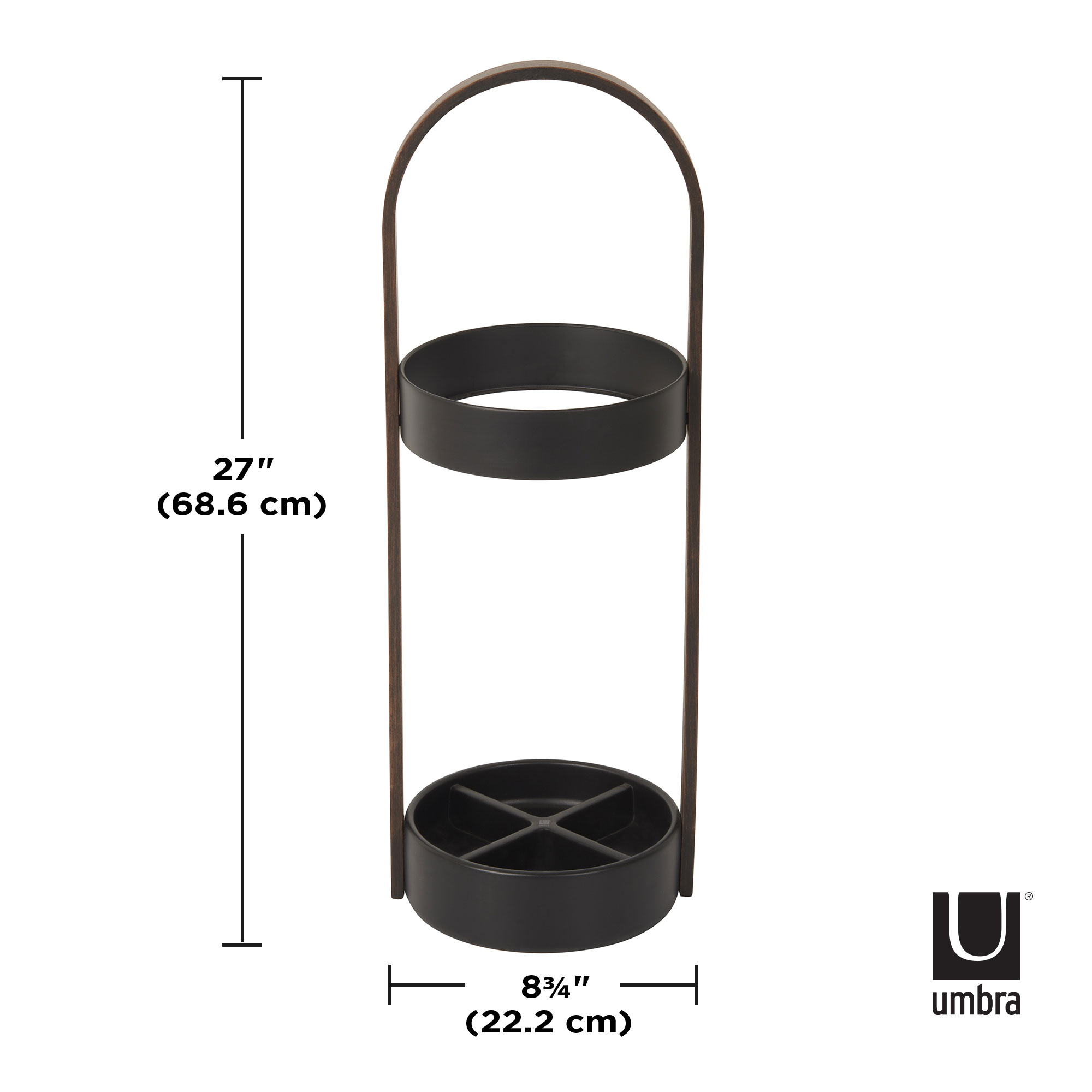 PXUB: Umbra BELLWOOD UMBRELLA STAND BLK/WAL